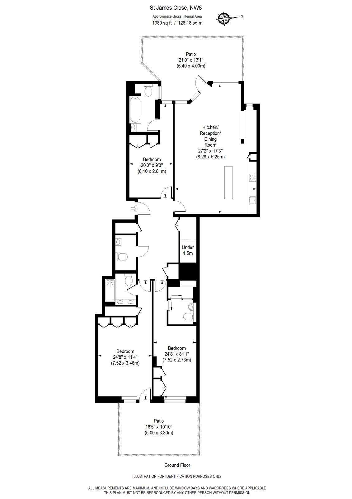 3 Bedrooms Flat to rent in Park St. James, St. James's Terrace, London NW8