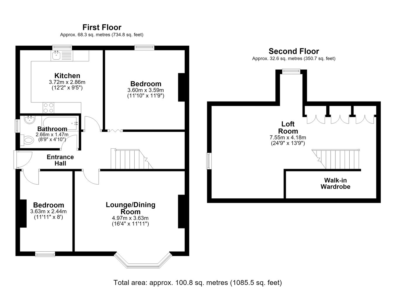 First & Second Floor, Church Road, Dover floorplan
