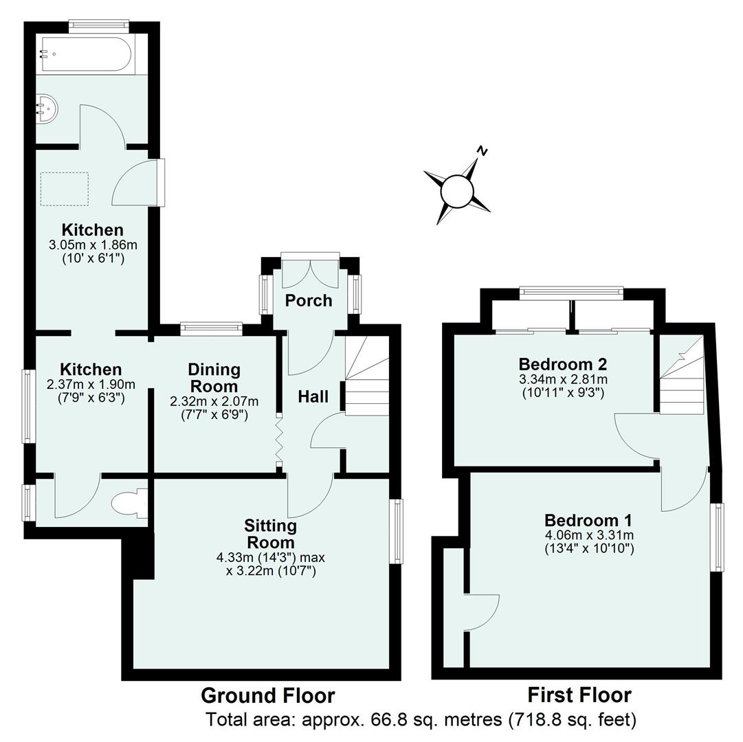 Leatside Cottage, 14 Duke Street, Cullompton floorplan