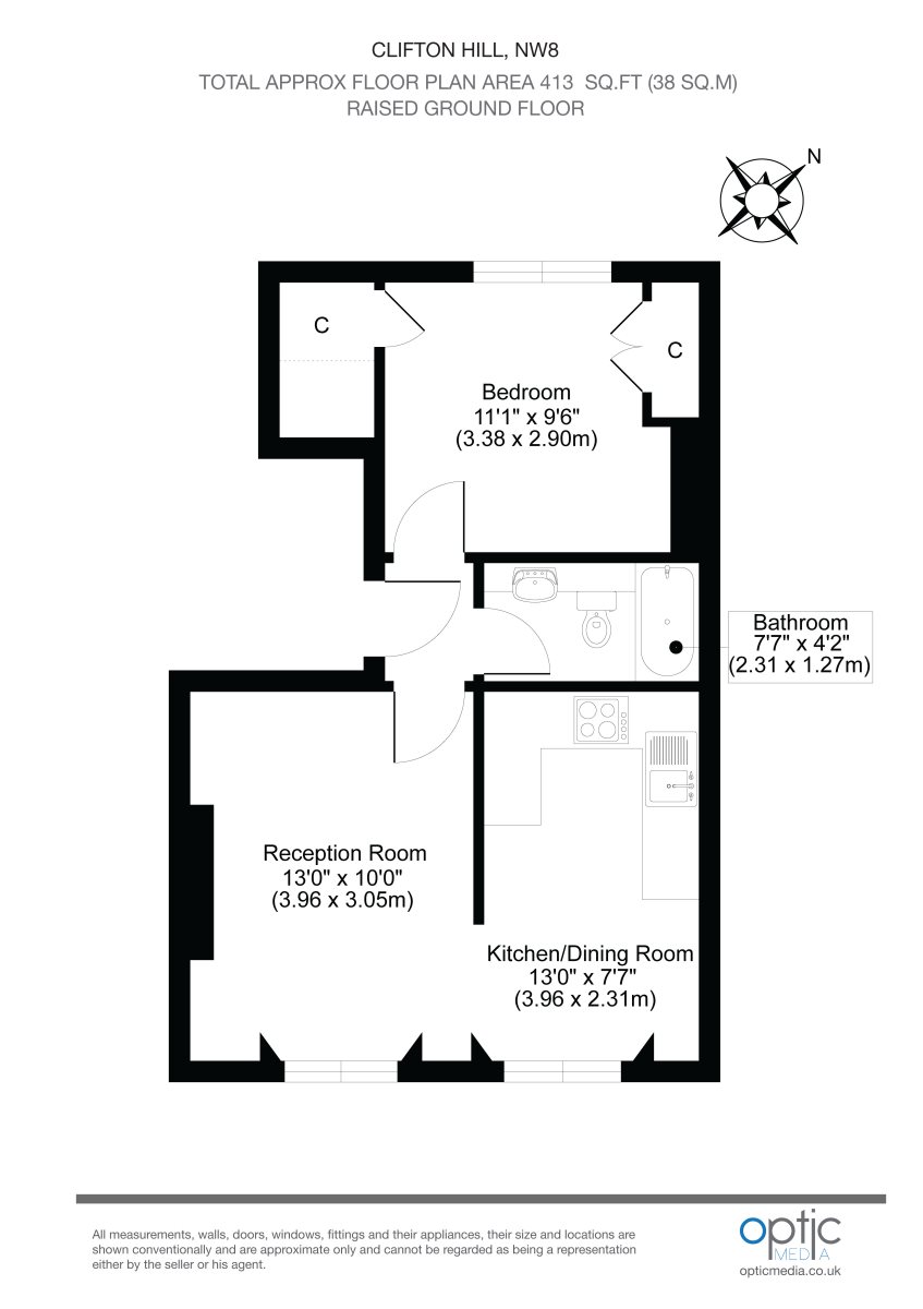 1 Bedrooms Flat to rent in Clifton Hill, London NW8