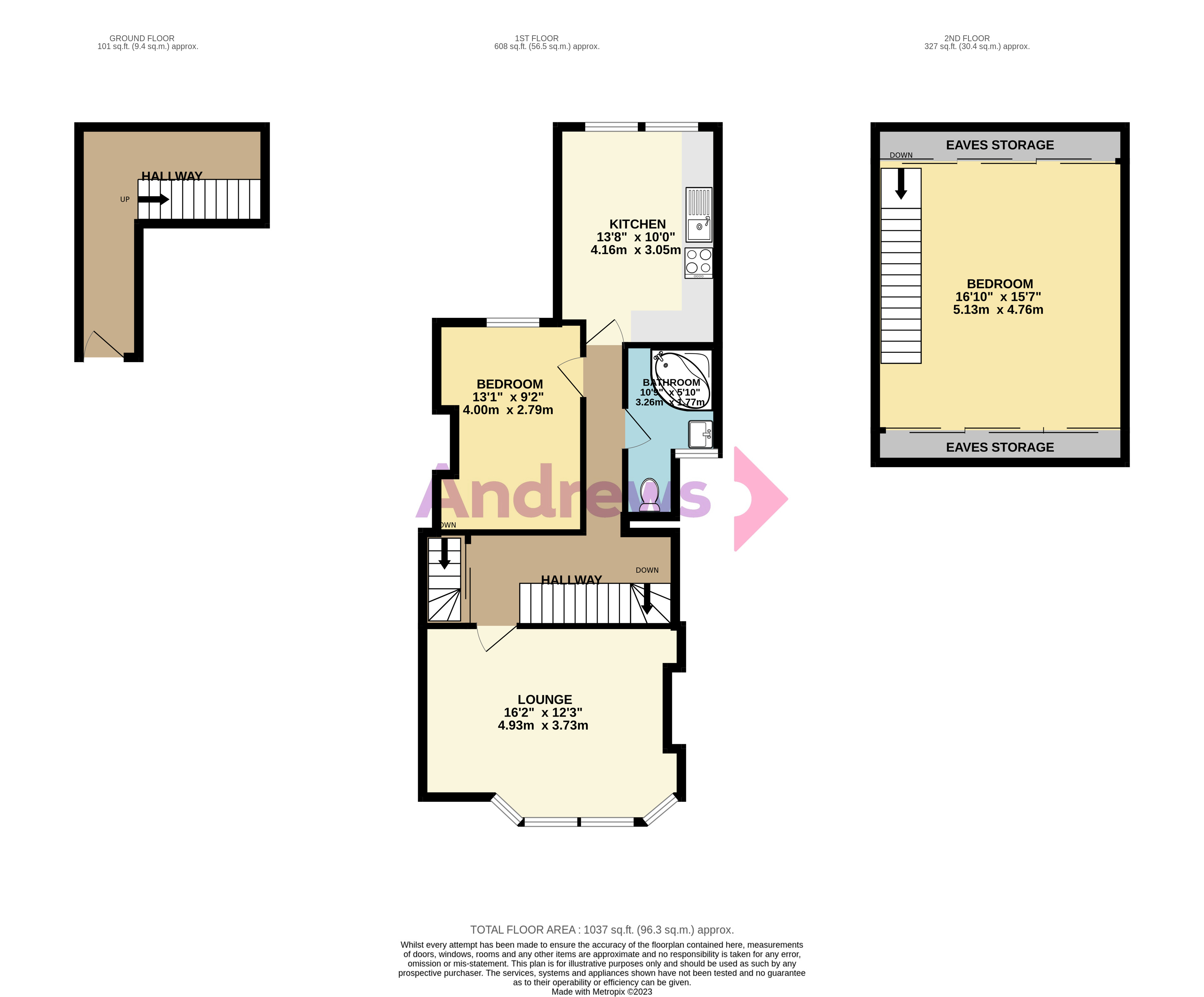 First Floor Flat, 596, Brighton Road, Purley floorplan