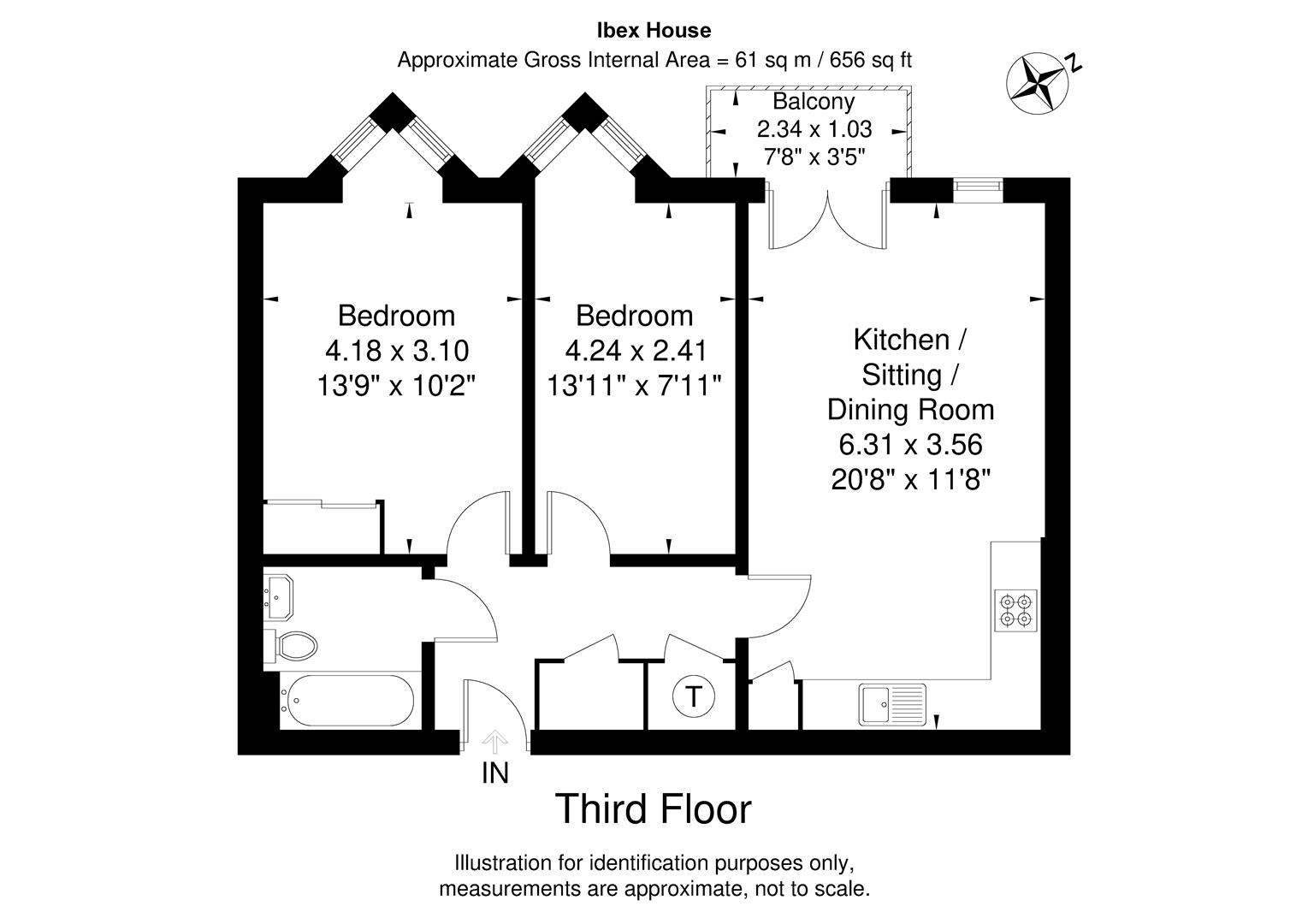 16 Ibex House, Burlington Road, Slough floorplan