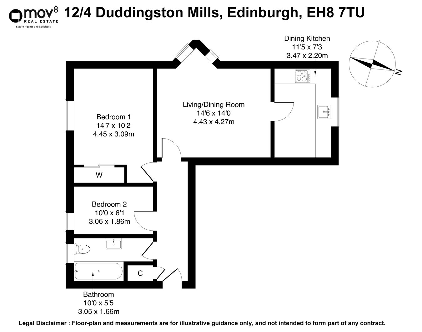 12/4, Duddingston Mills, Edinburgh floorplan