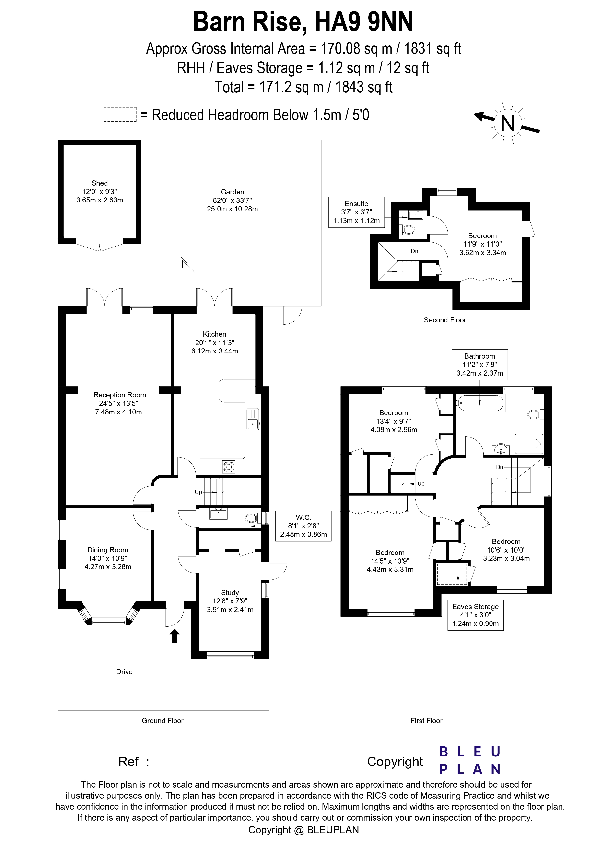 Barn Rise, Wembley floorplan