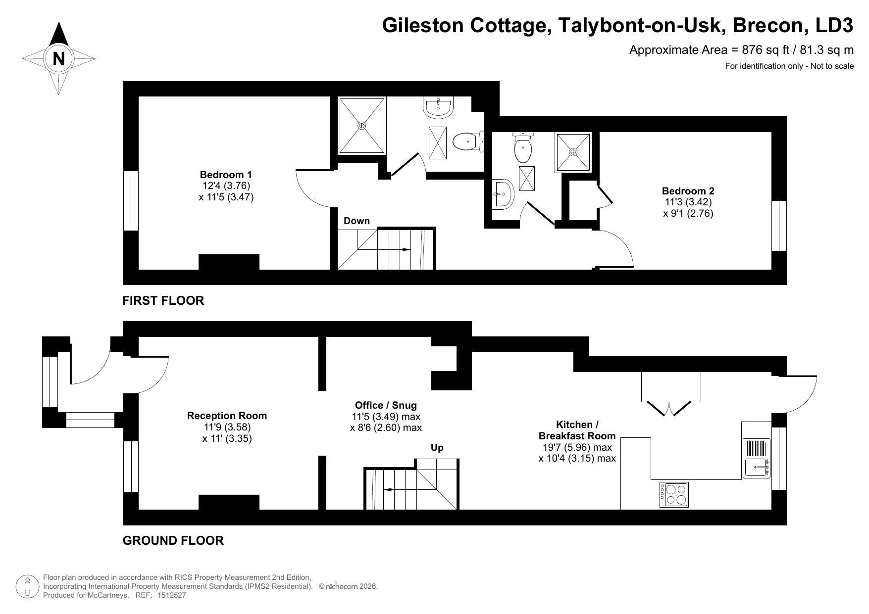 2 Gileston Cottage,, Talybont-on-Usk, Powys floorplan