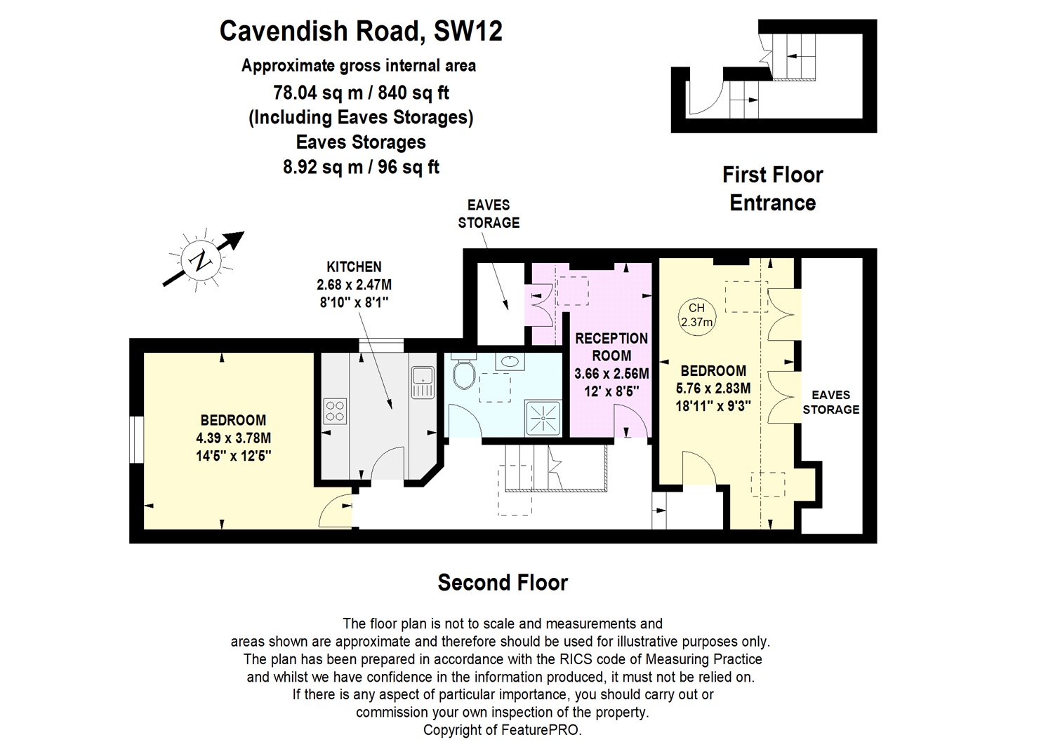 2 Bedrooms Flat to rent in Cavendish Road, Balham, London SW12