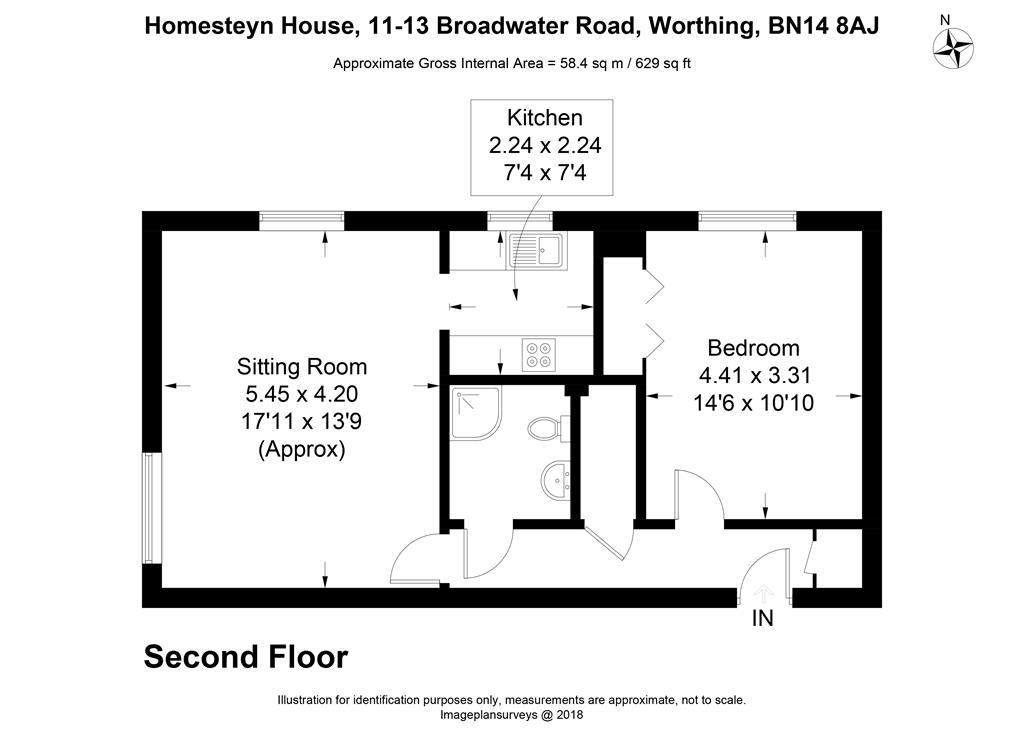 1 Bedrooms  for sale in Homesteyne House, 11-13 Broadwater Road, Worthing BN14
