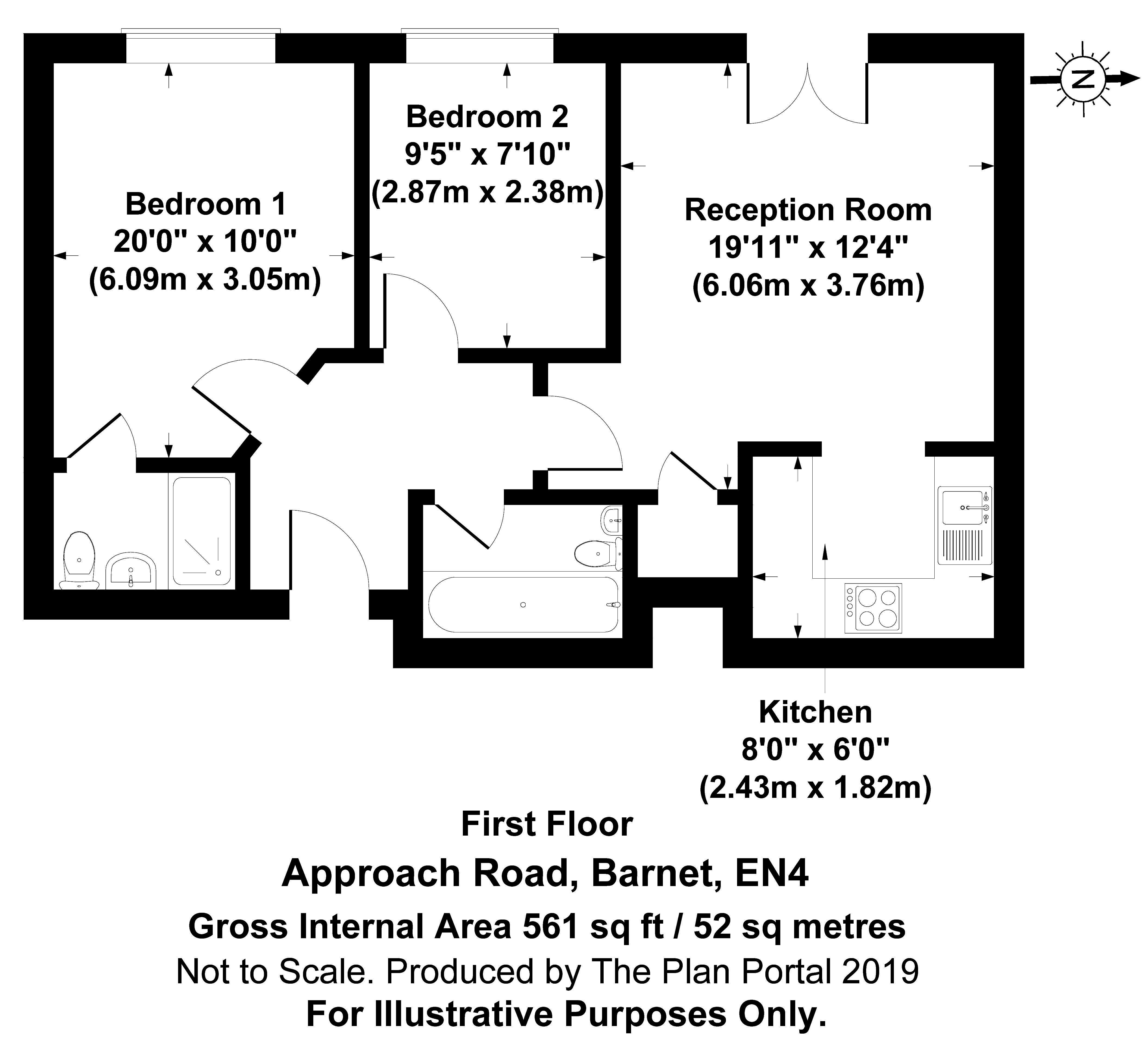 2 Bedrooms Flat for sale in Approach Road, Barnet EN4