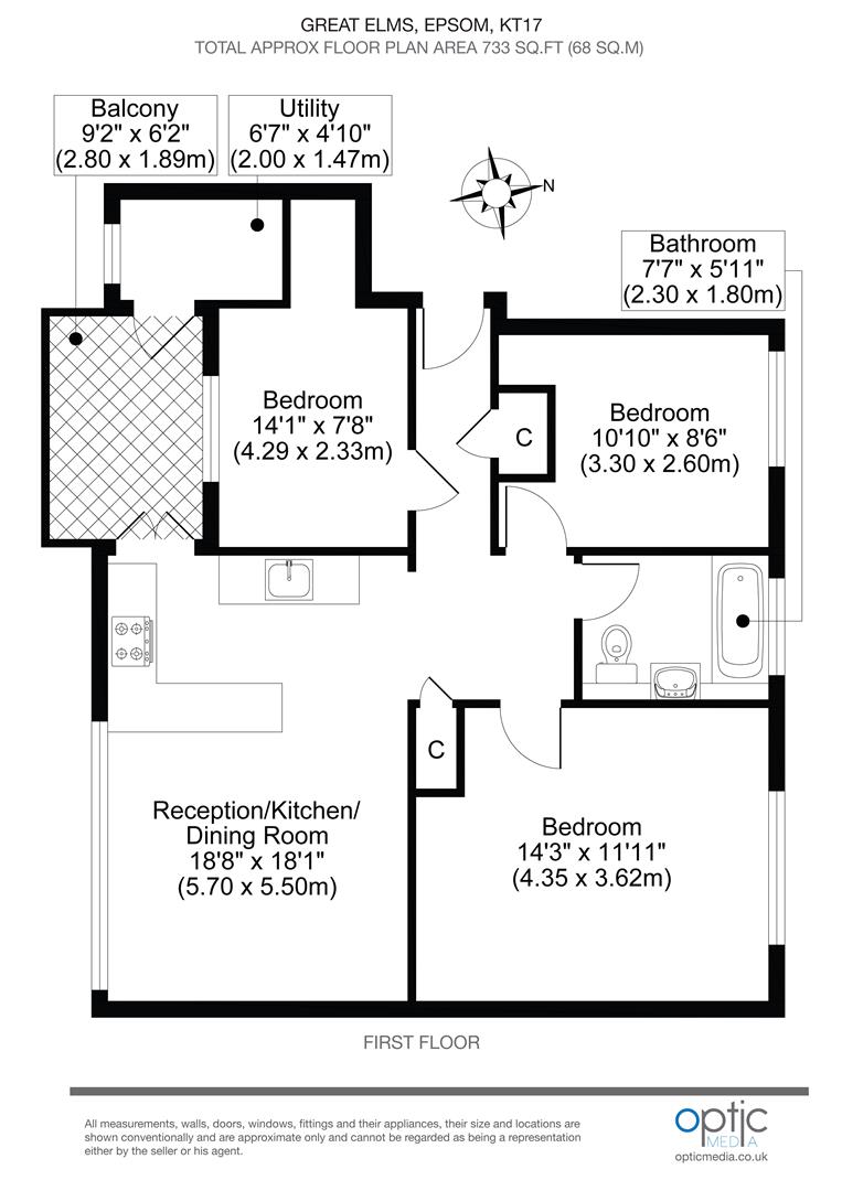 4, Great Elms, Epsom Road, Epsom floorplan