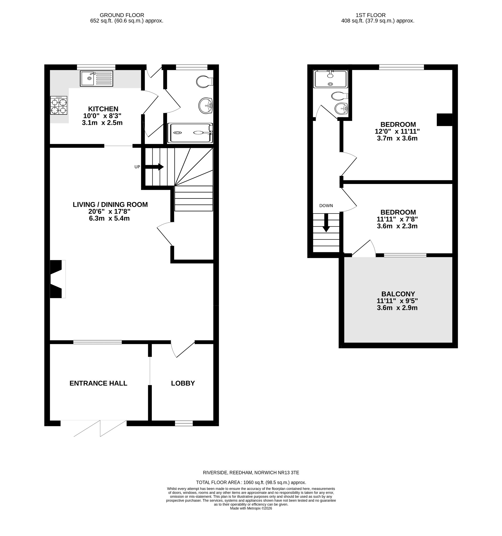 Rushcutters Cottage, Riverside, Norwich floorplan
