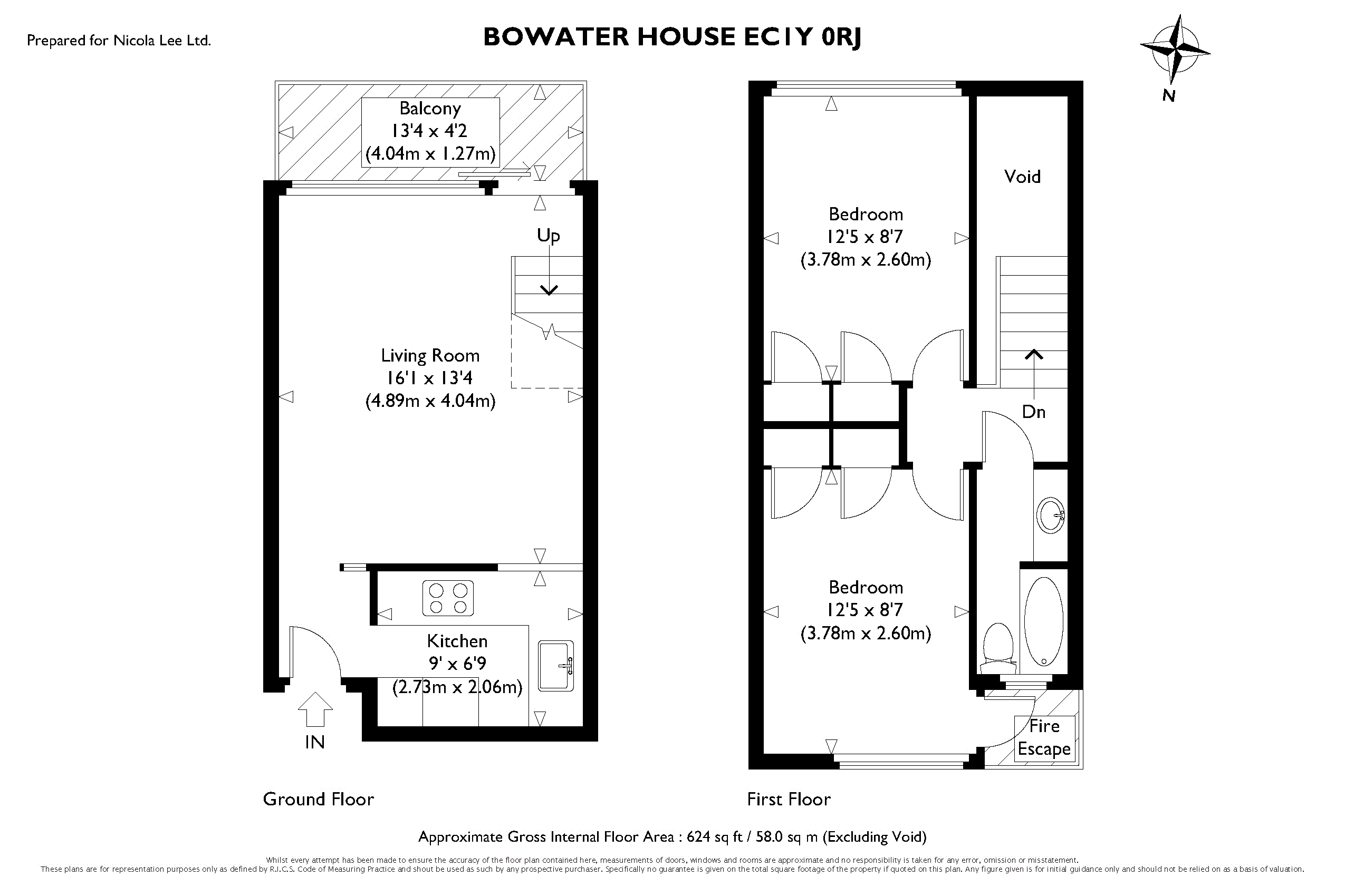 Bowater House, Golden Lane Estate, London EC1Y, 2 bedroom flat for sale