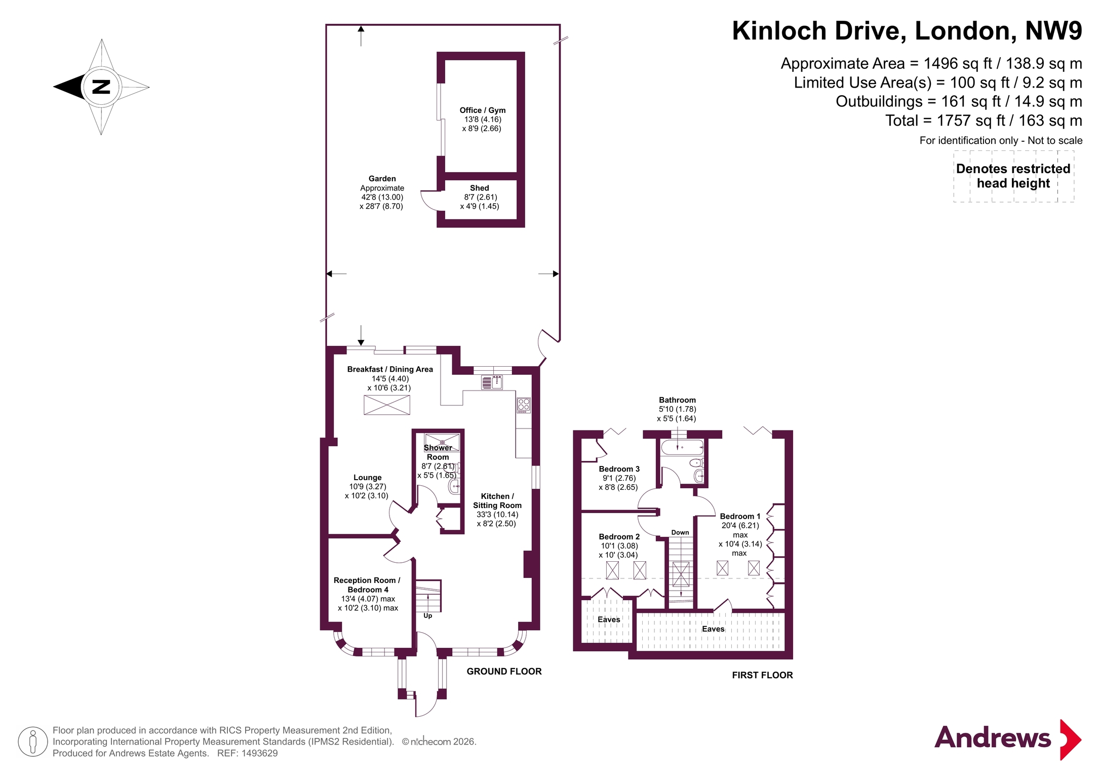 52, Kinloch Drive, London floorplan