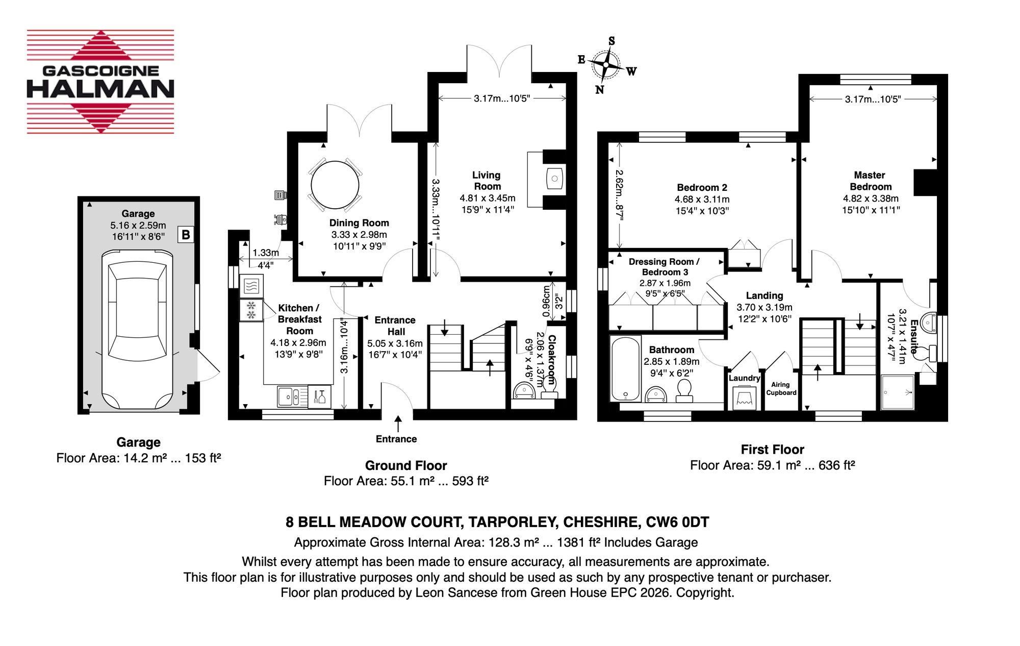 8 Bell Meadow Court, Tarporley floorplan