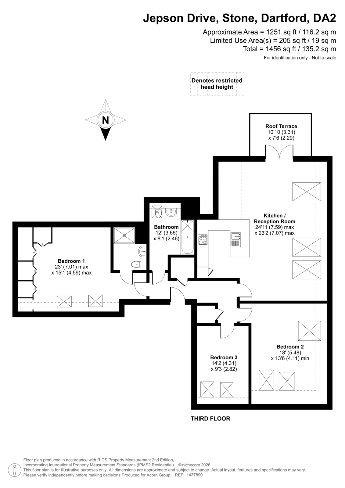 160, 36, Jepson Drive, Dartford floorplan