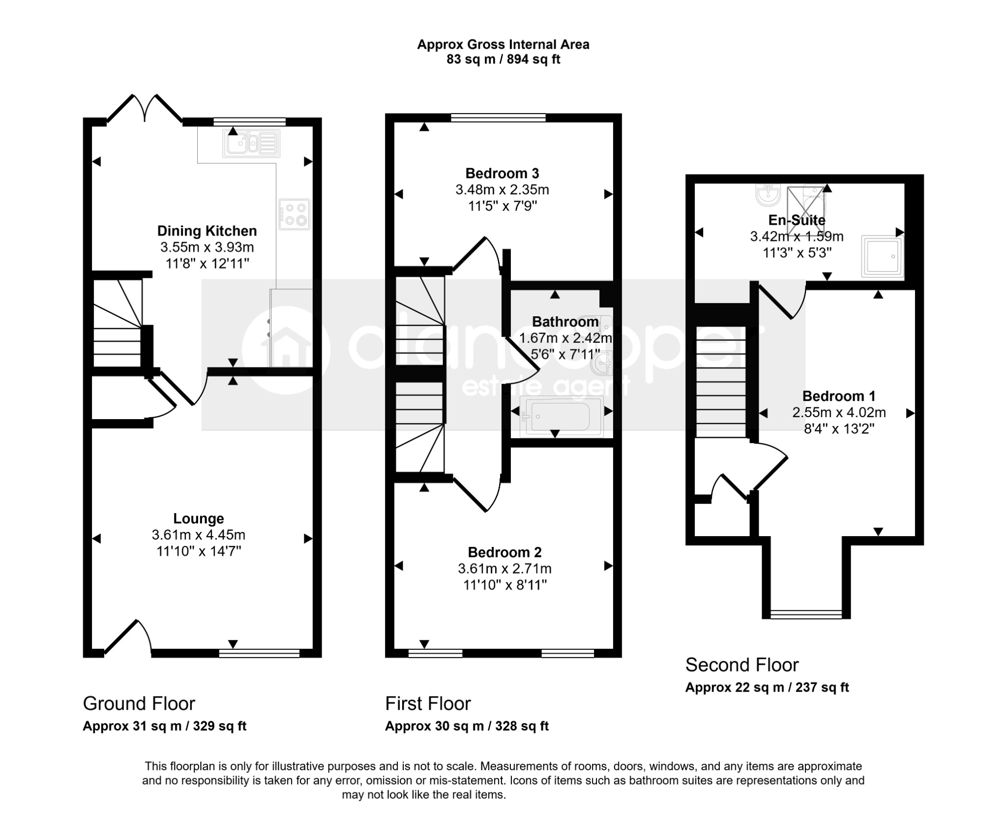 14 Caesar Drive, Nuneaton, Warwickshire floorplan