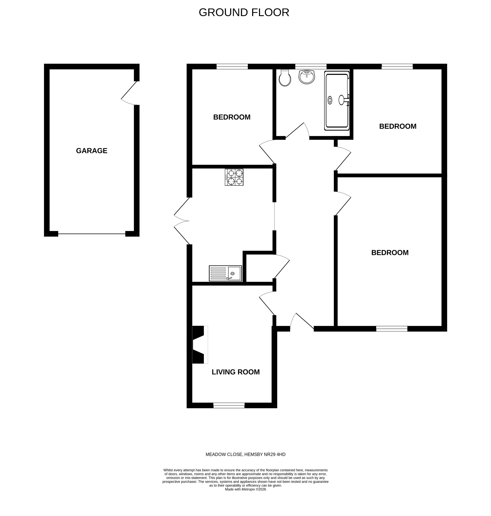 3 Meadow Close, Hemsby, Norfolk floorplan