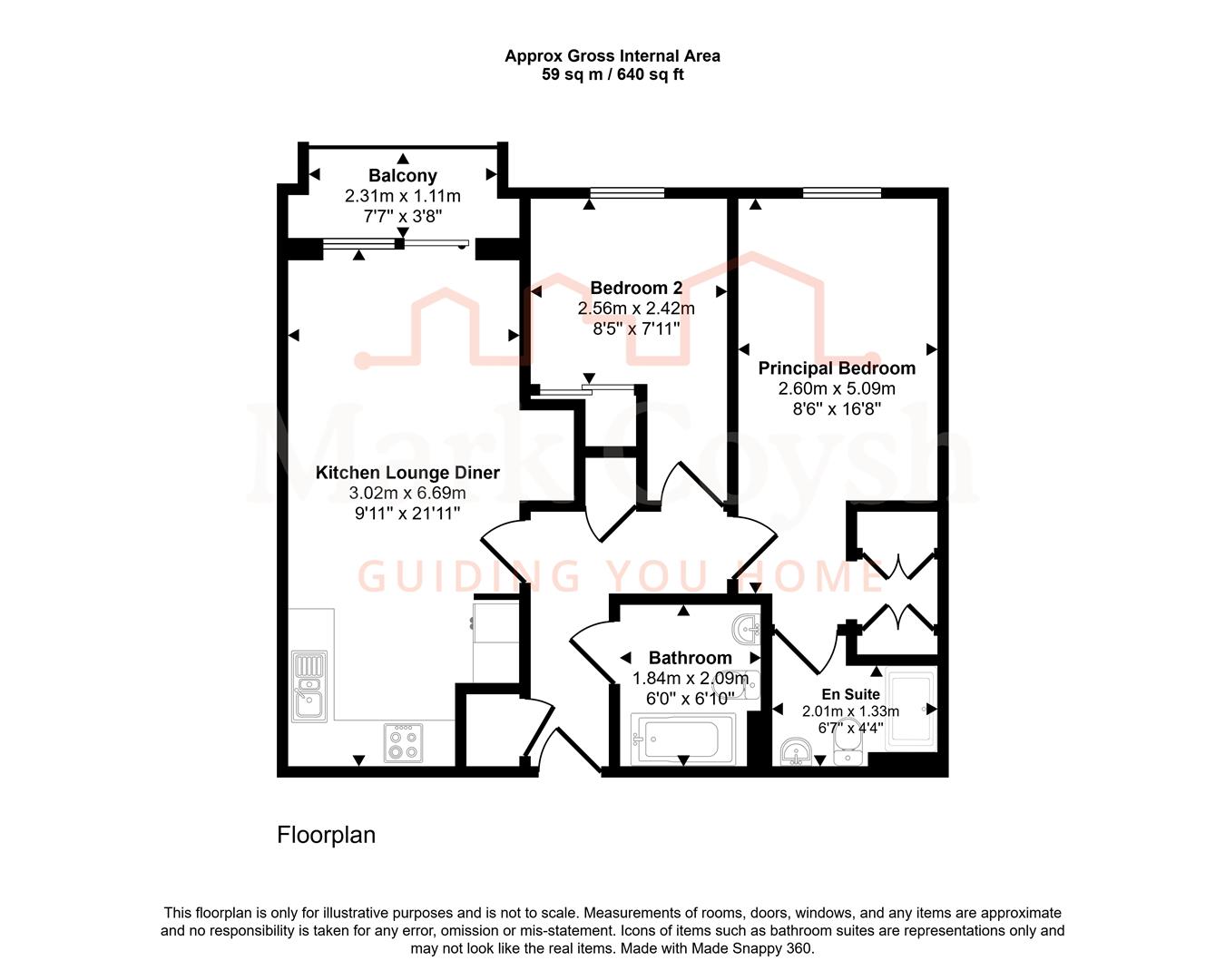 Flat 4, Sheridan House, Highbury Drive, Leatherhead floorplan