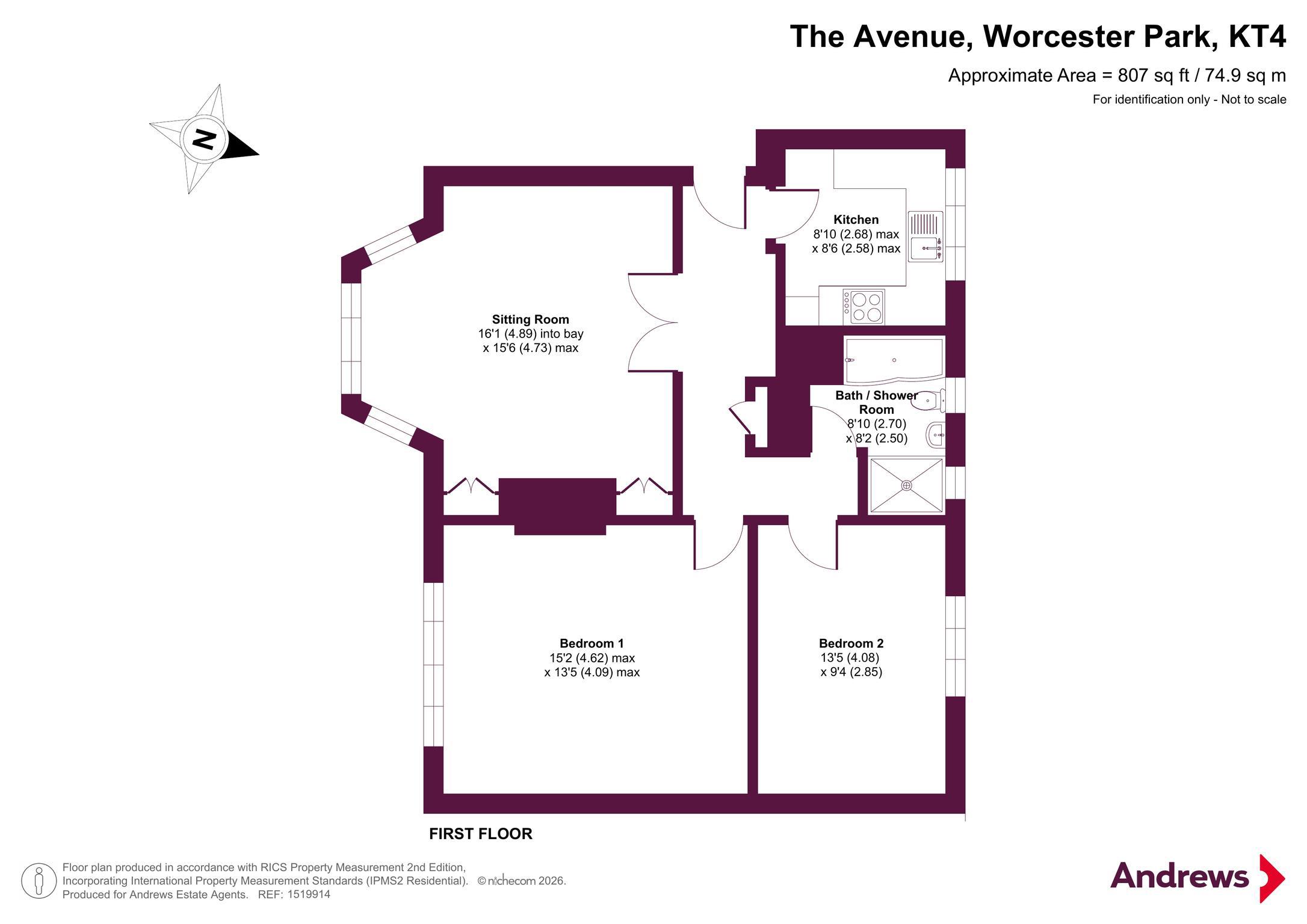 Orchard Court, Worcester Park floorplan