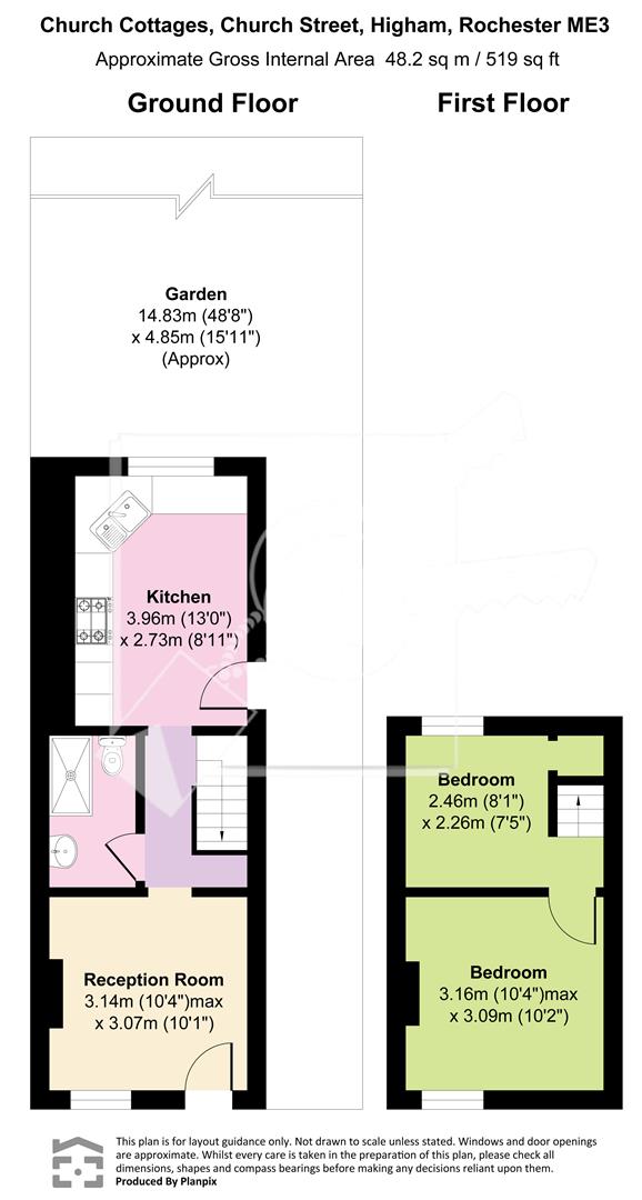 4 Church Cottages, Church Street, Higham floorplan