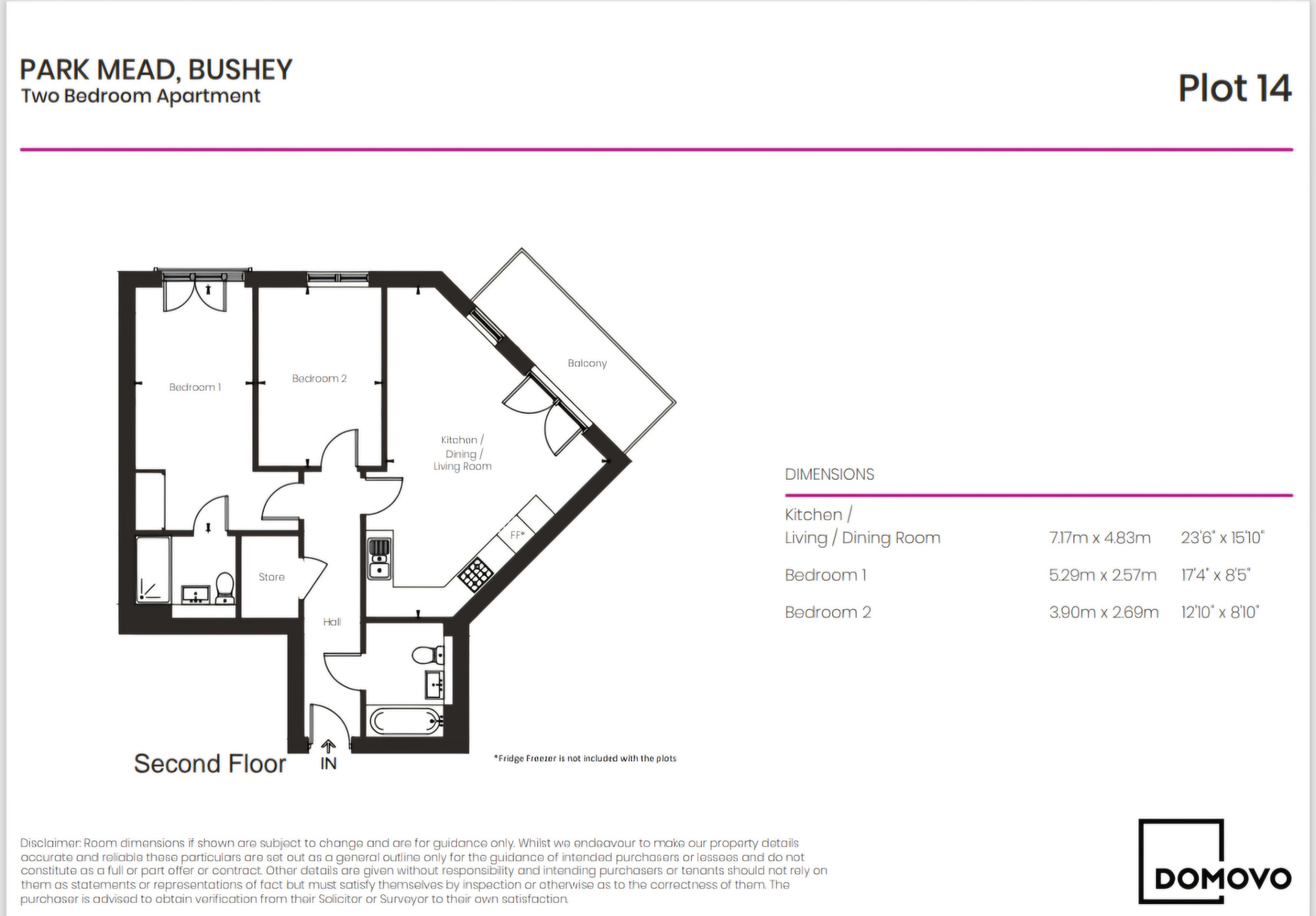 Flat 13, 220 Park Avenue, Bushey floorplan