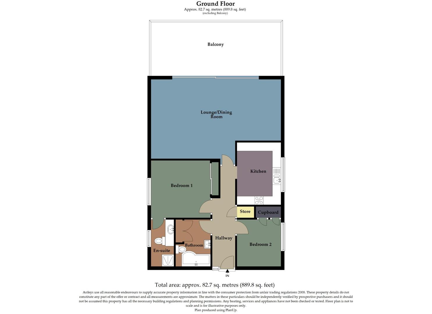Flat 1A, Links Court, Swansea floorplan
