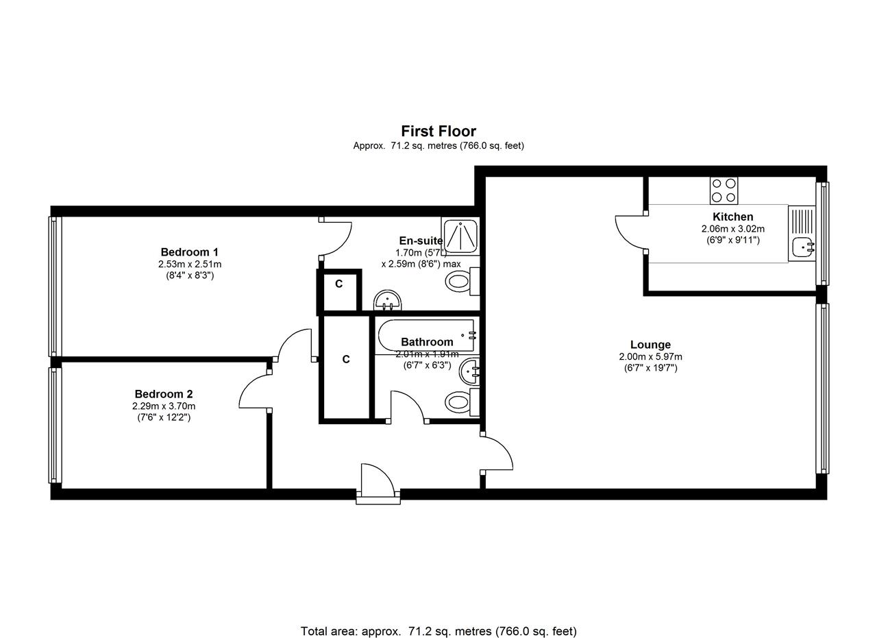 2 Bedrooms Flat to rent in Hanah Court, 41 Edge Hill, London SW19