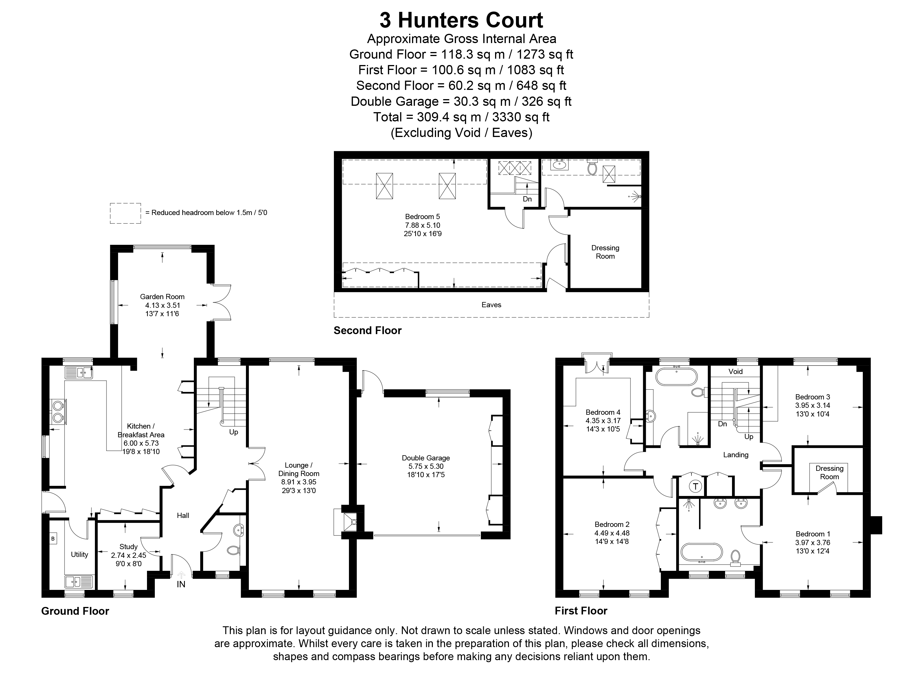 3, Hunters Court, Sleaford floorplan