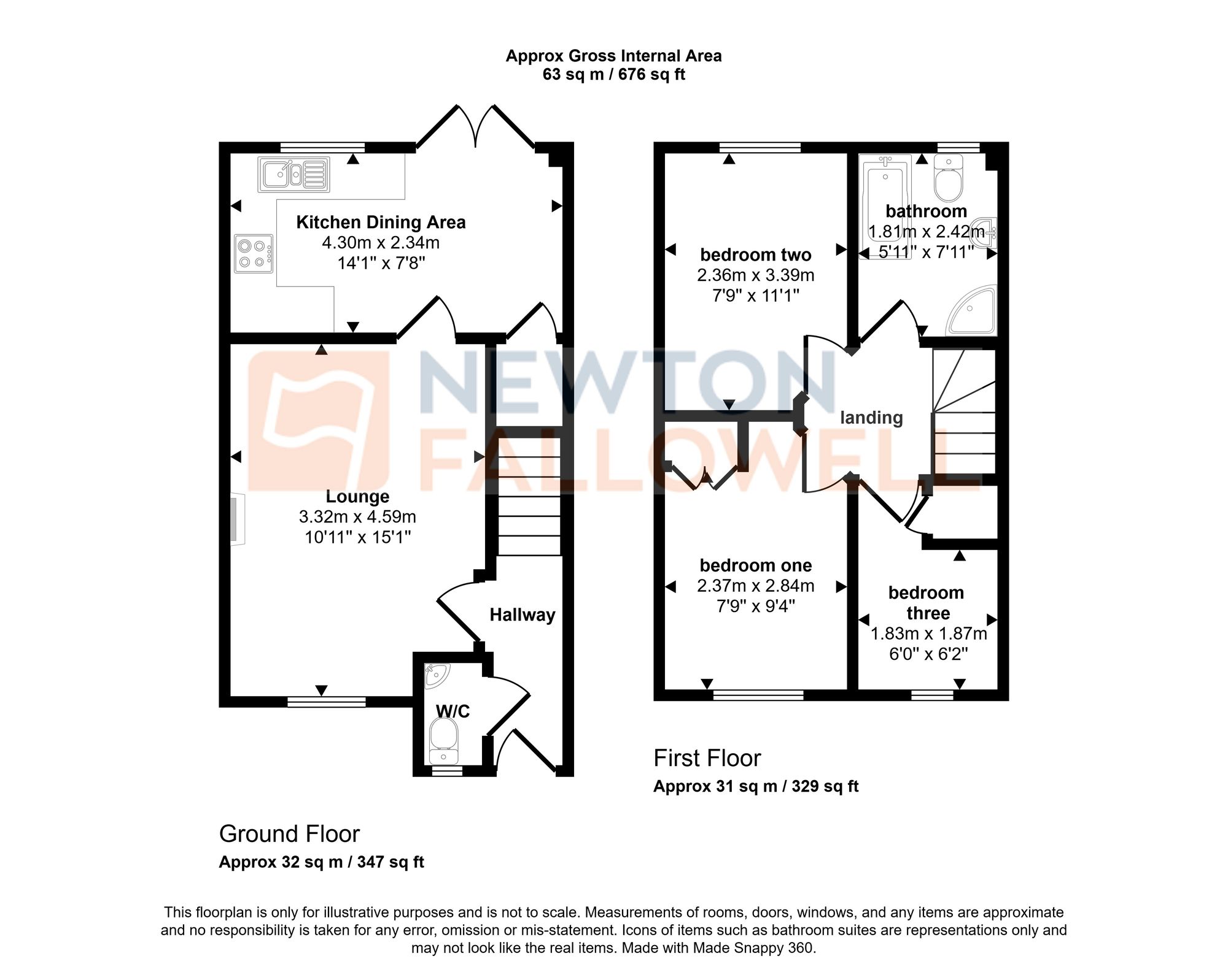 14 Moorhouse Close, Telford floorplan