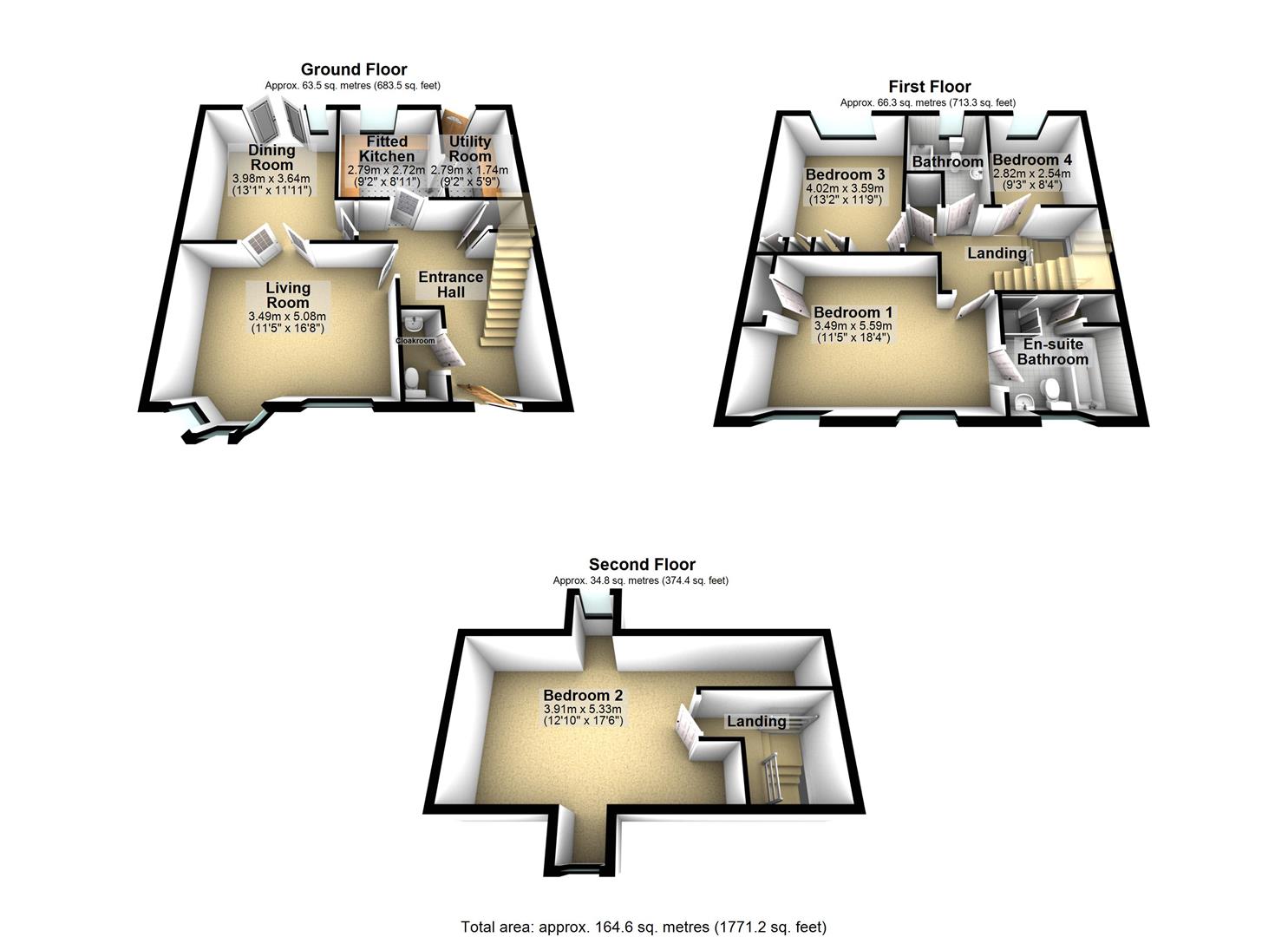 2, Woodfield Gardens, Hereford floorplan