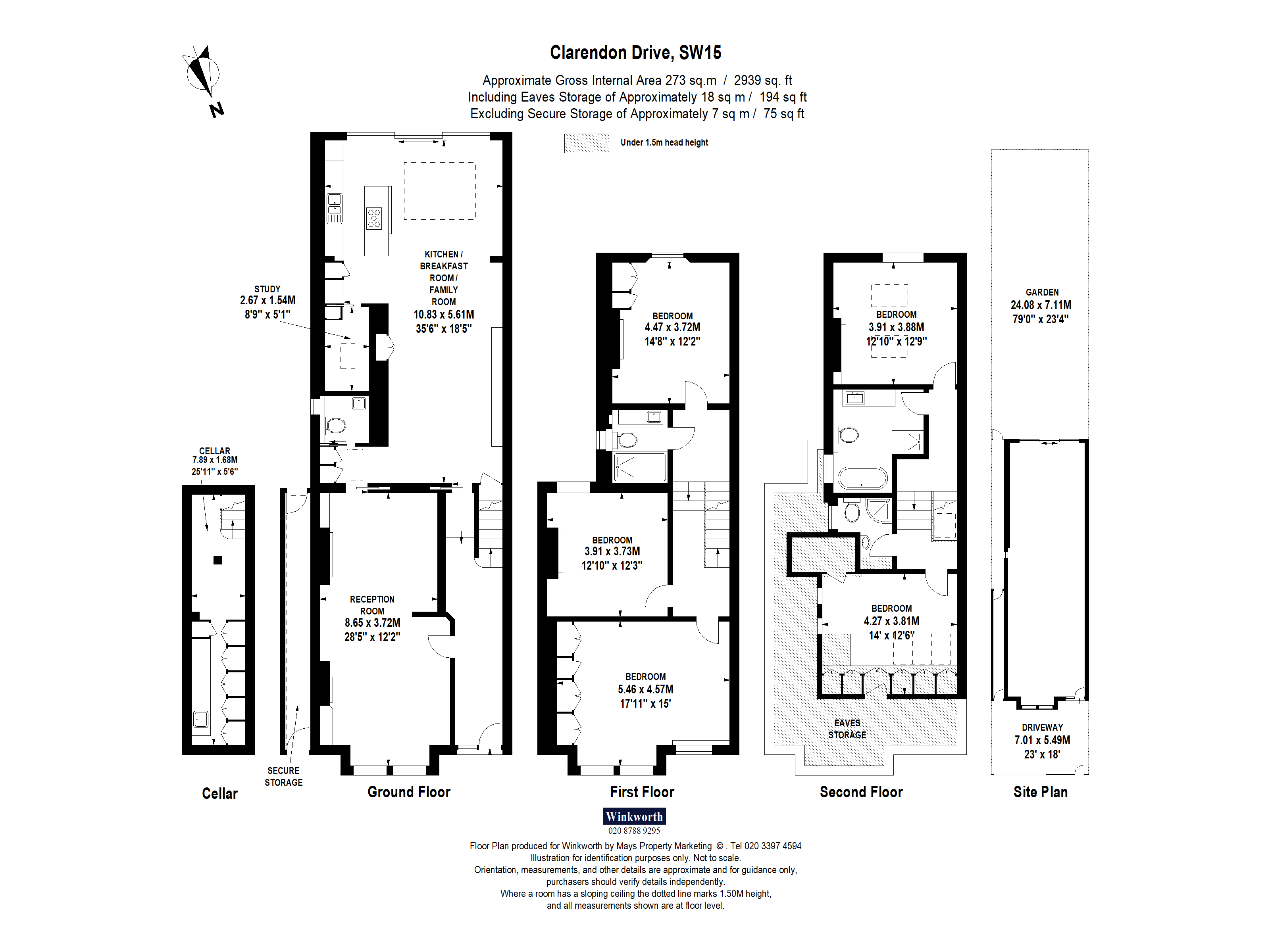 61, Clarendon Drive, London floorplan