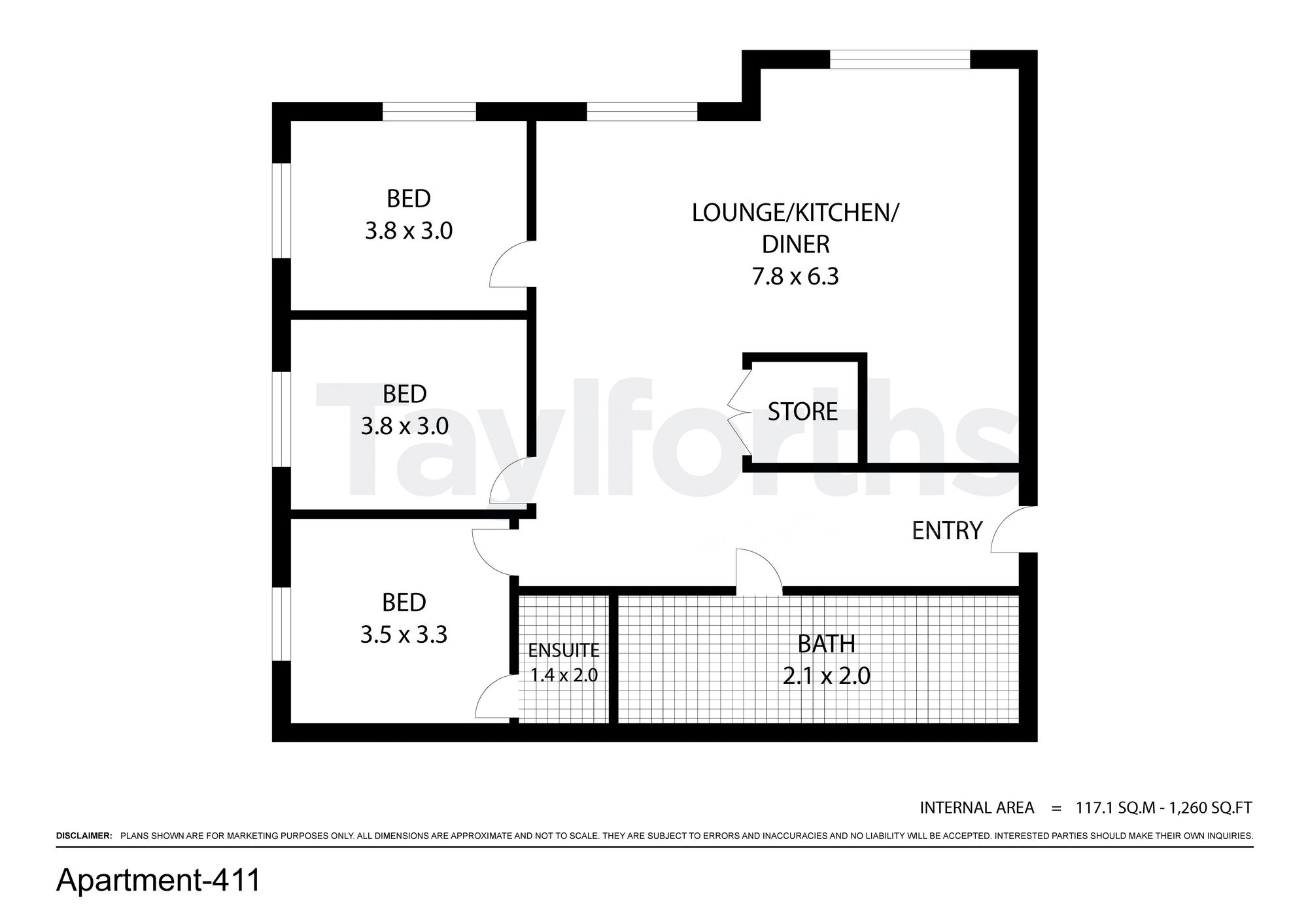 Apt B1607, Phoenix Saxton Lane, Leeds floorplan