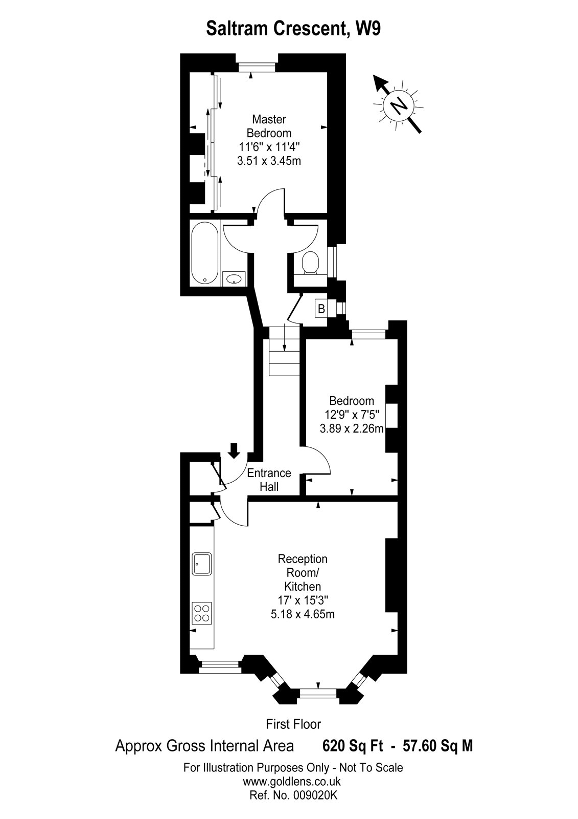 2 Bedrooms Flat to rent in Saltram Crescent, London W9