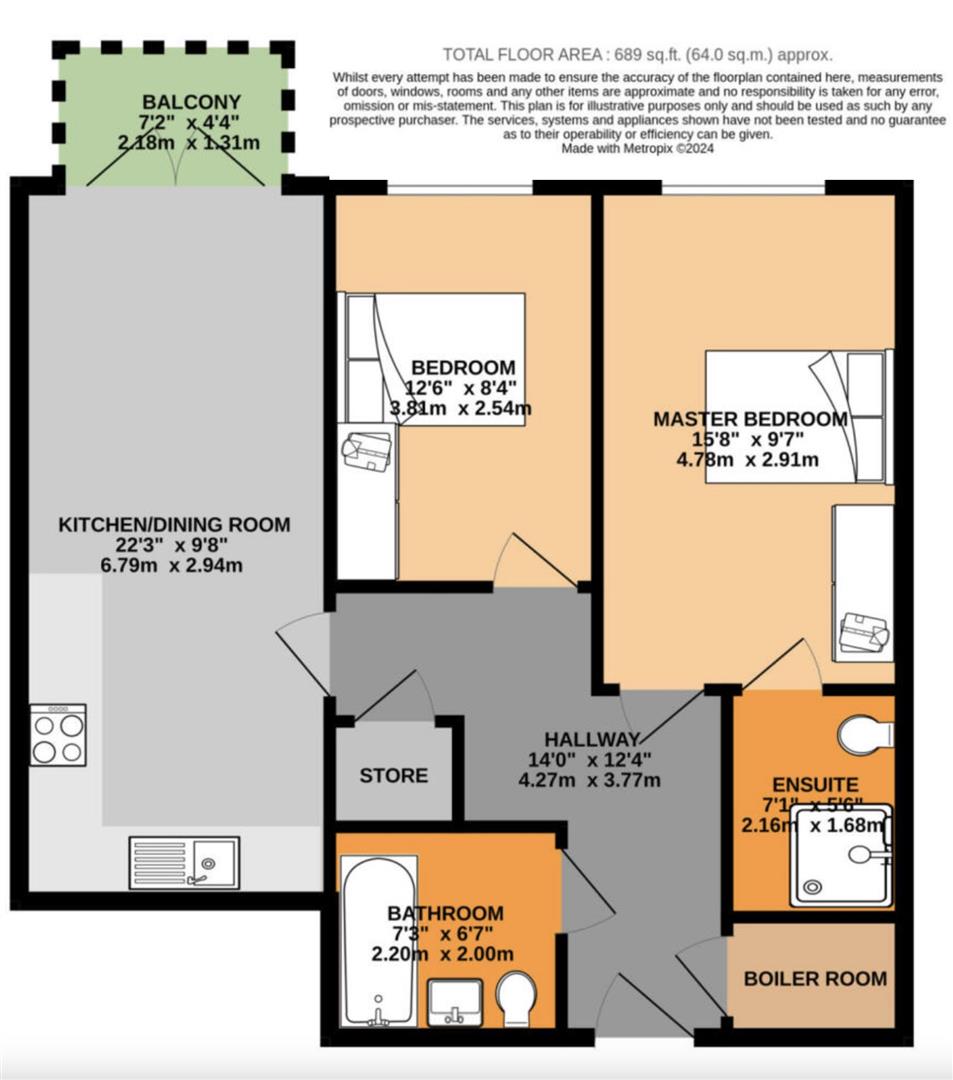 Featherstone Court, 72, Featherstone Road, Southall floorplan