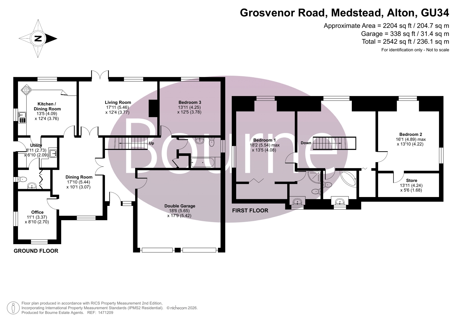Green Hedges,, Grosvenor Road, Alton floorplan