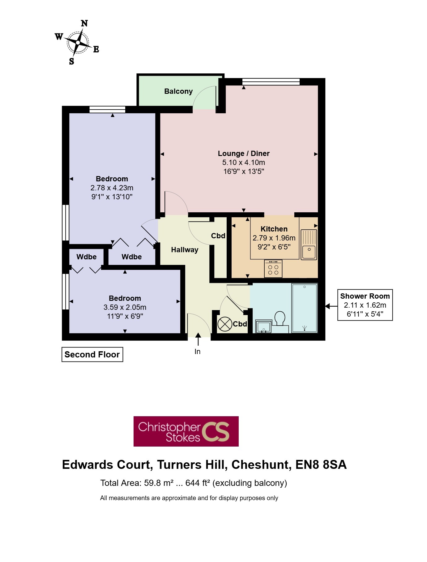 Flat 36, Edwards Court, Hertfordshire floorplan