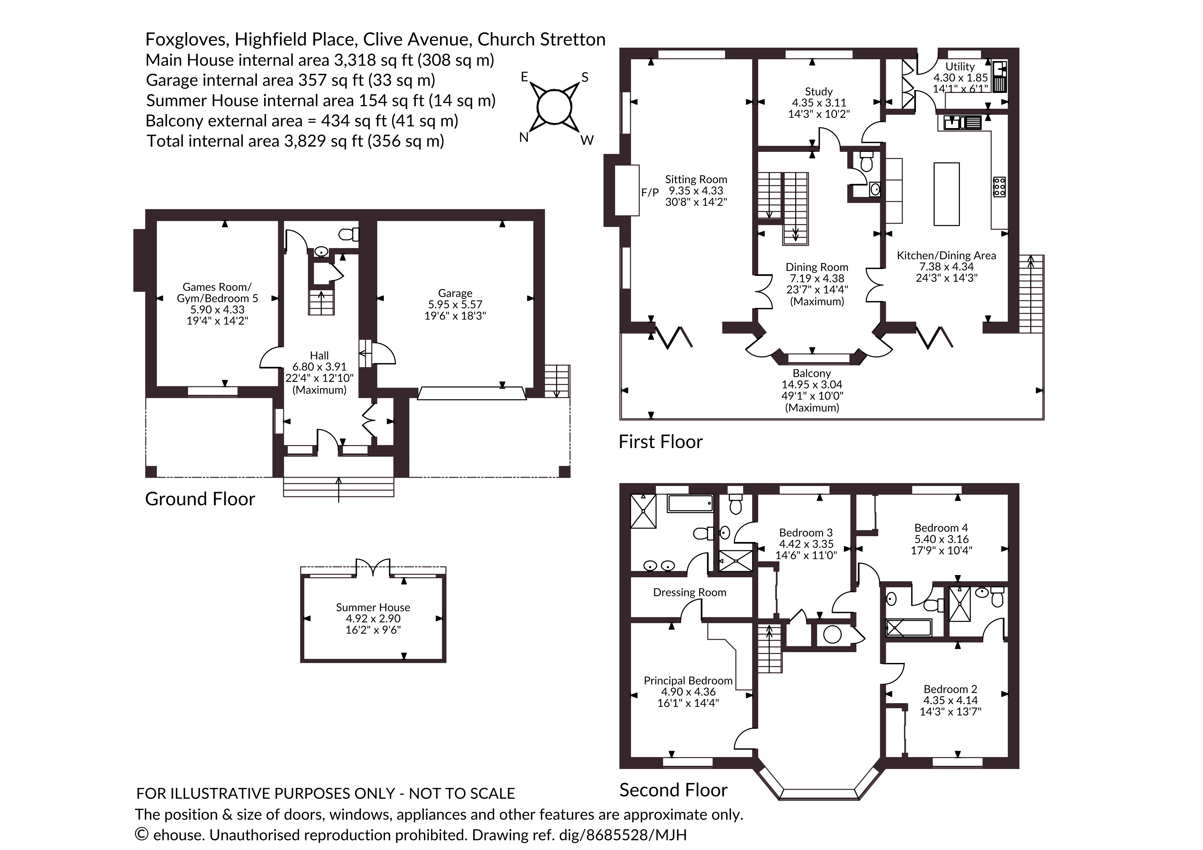 Foxgloves,, Highfield Place, Church Stretton floorplan