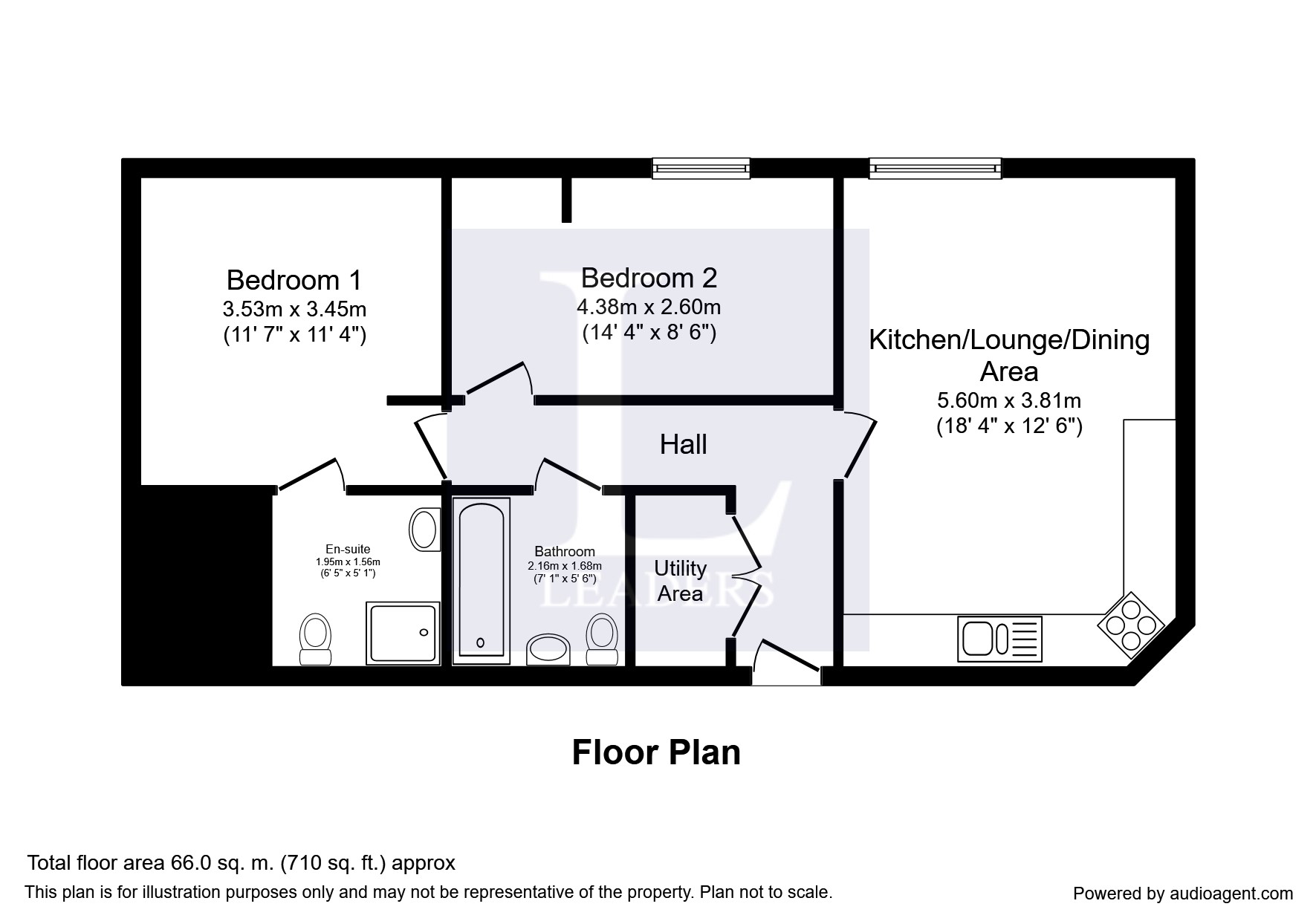 2 Bedrooms Flat to rent in St. Johns Street, Bedford MK42