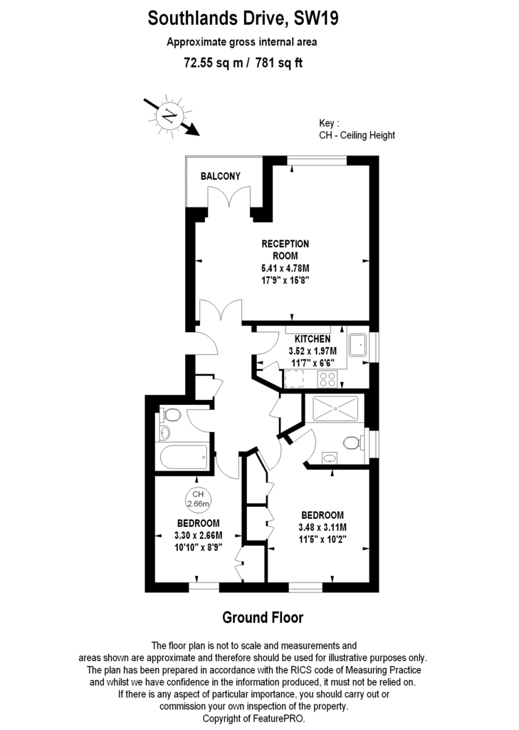 2 Bedrooms Flat to rent in Southlands Drive, London SW19