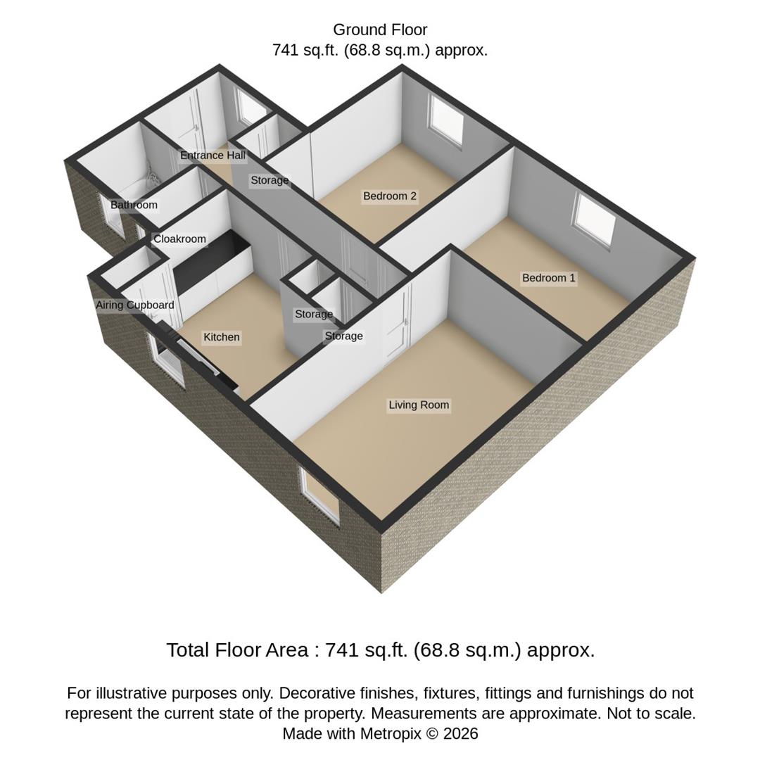 45, Louise Close, Great Yarmouth floorplan