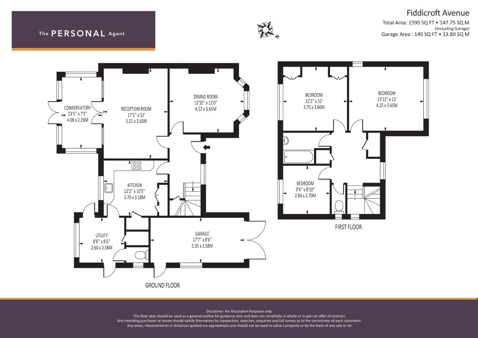 18, Fiddicroft Avenue, Banstead floorplan