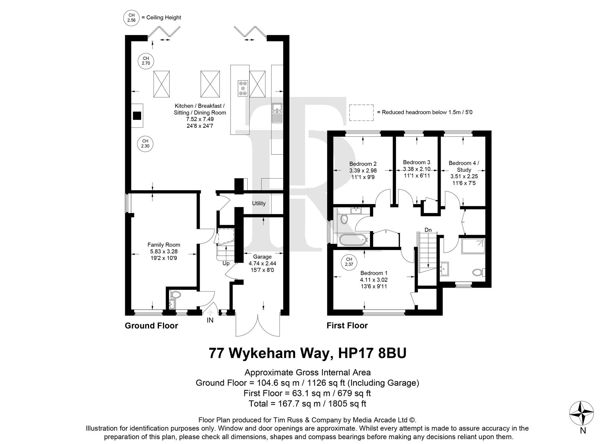 77 Wykeham Way, Aylesbury floorplan