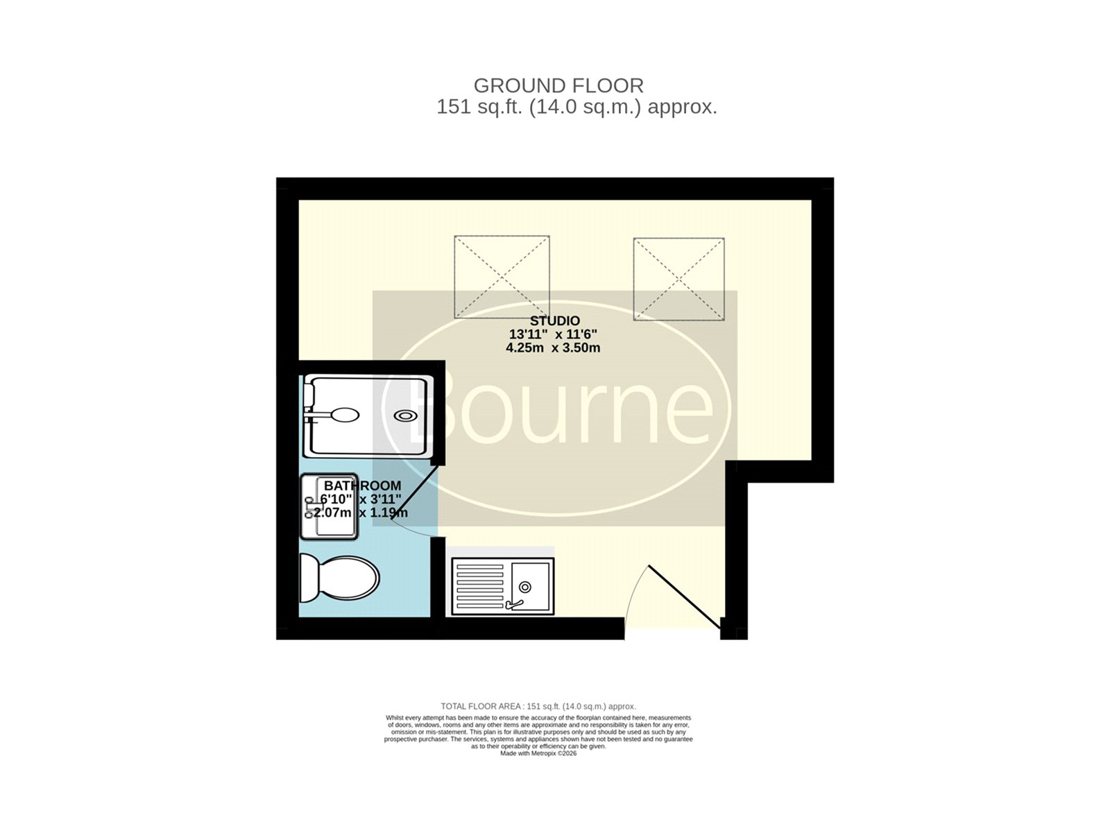 Flat E, 86, Church Lane East, Aldershot floorplan