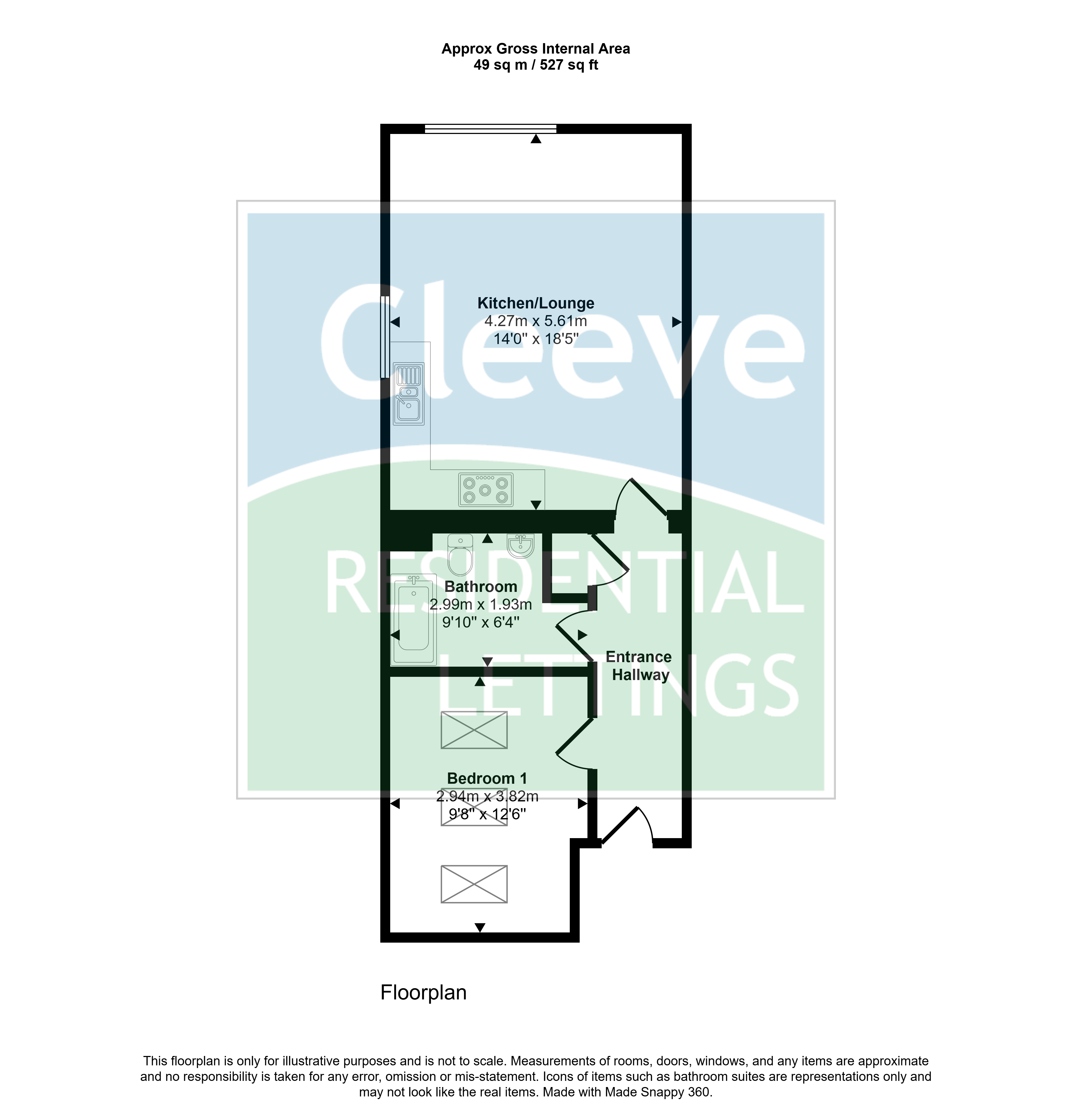 Flat 2, Maxwell Place, Bishops Cleeve, Cheltenham floorplan