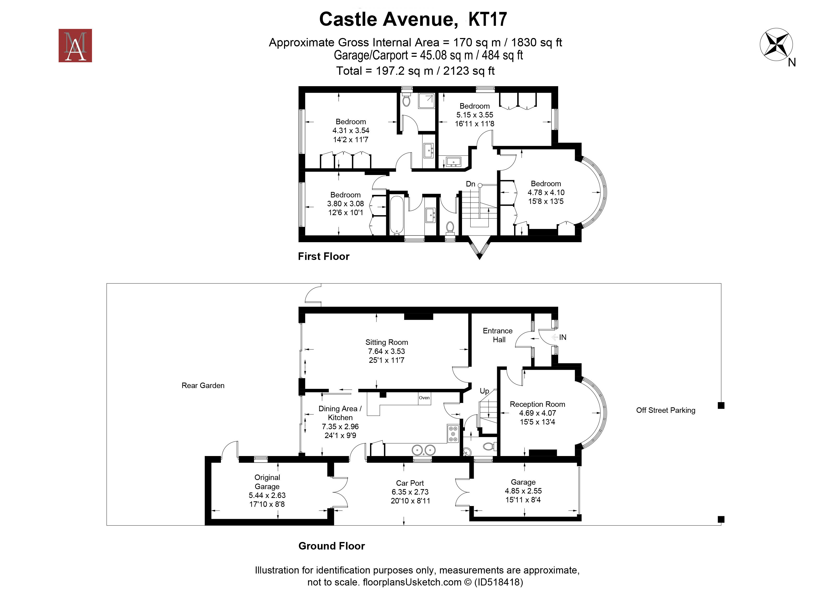 4 Bedrooms Detached house for sale in Castle Avenue, East Ewell KT17