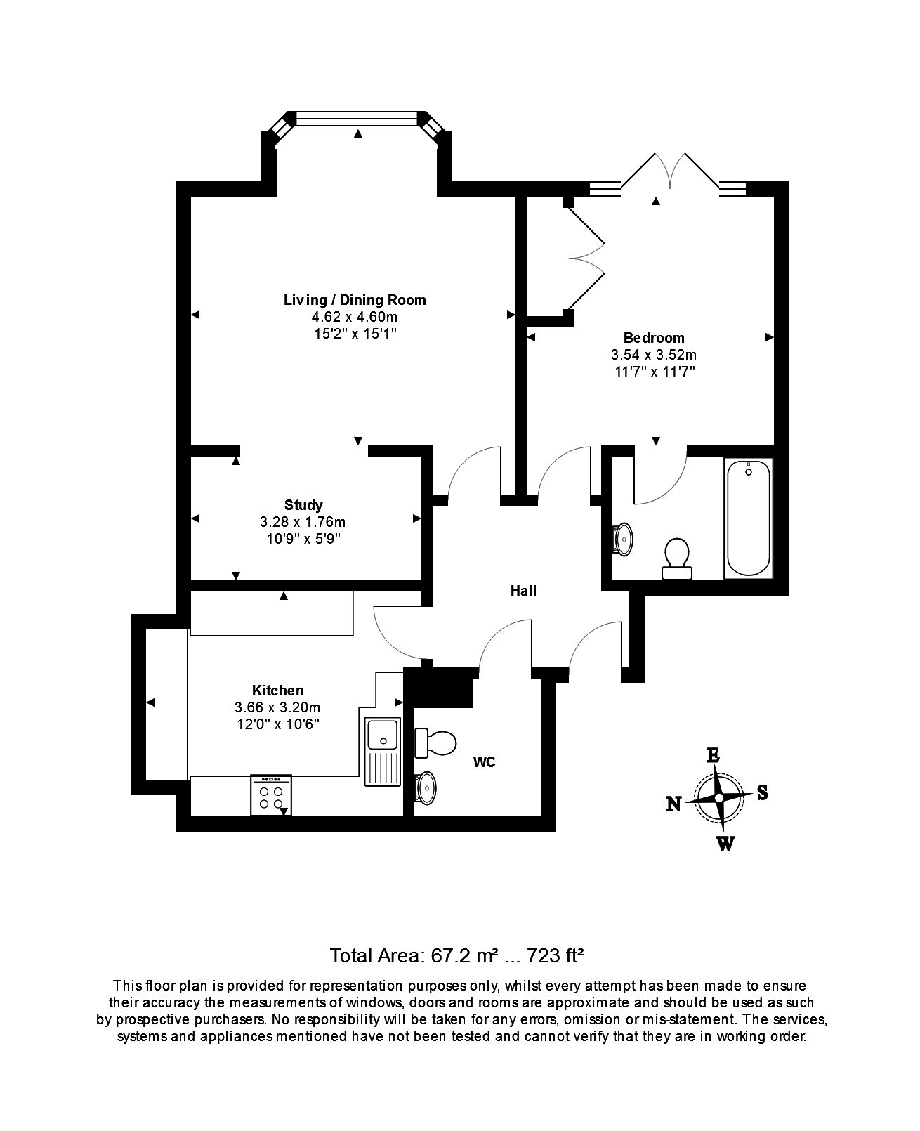 1 Bedrooms Flat for sale in Canterbury Gardens, Farnborough GU14