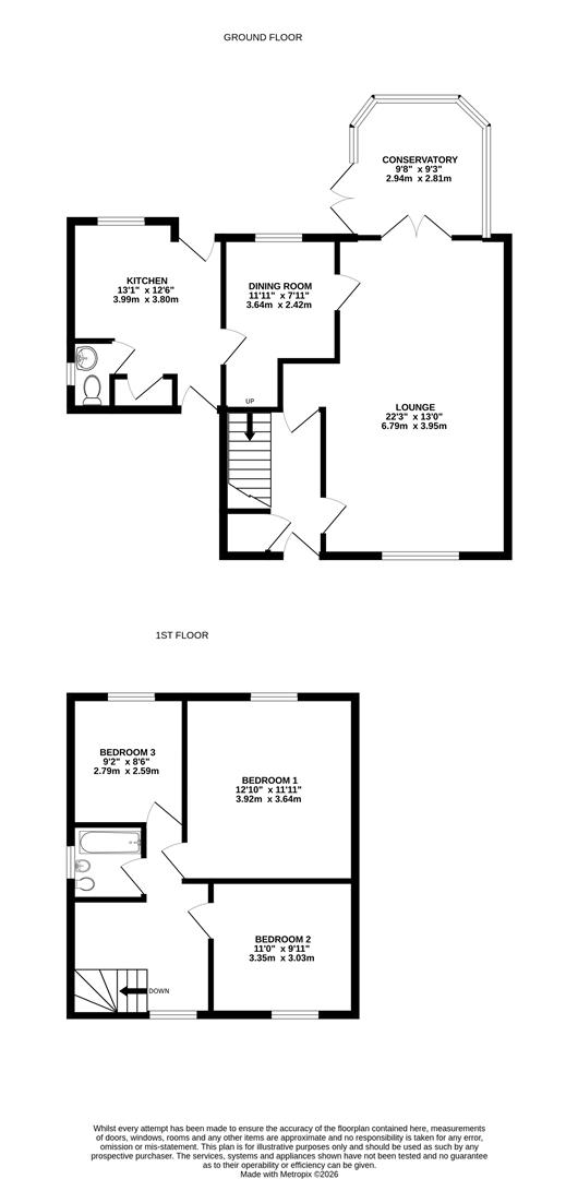 26, Woodland Avenue, Lutterworth floorplan