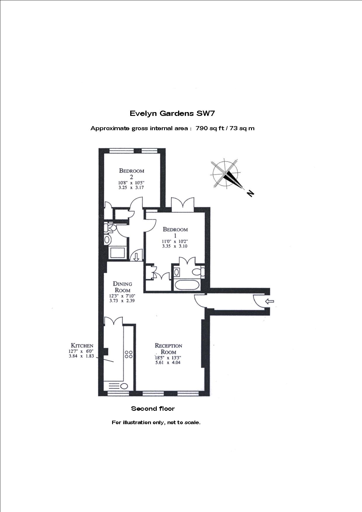 2 Bedrooms Flat to rent in Evelyn Gardens, London SW7