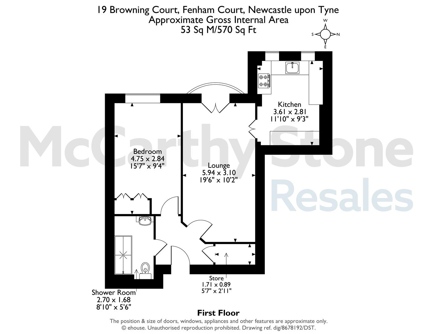 19 Browning Court, Fenham Chase, Newcastle Upon Tyne floorplan