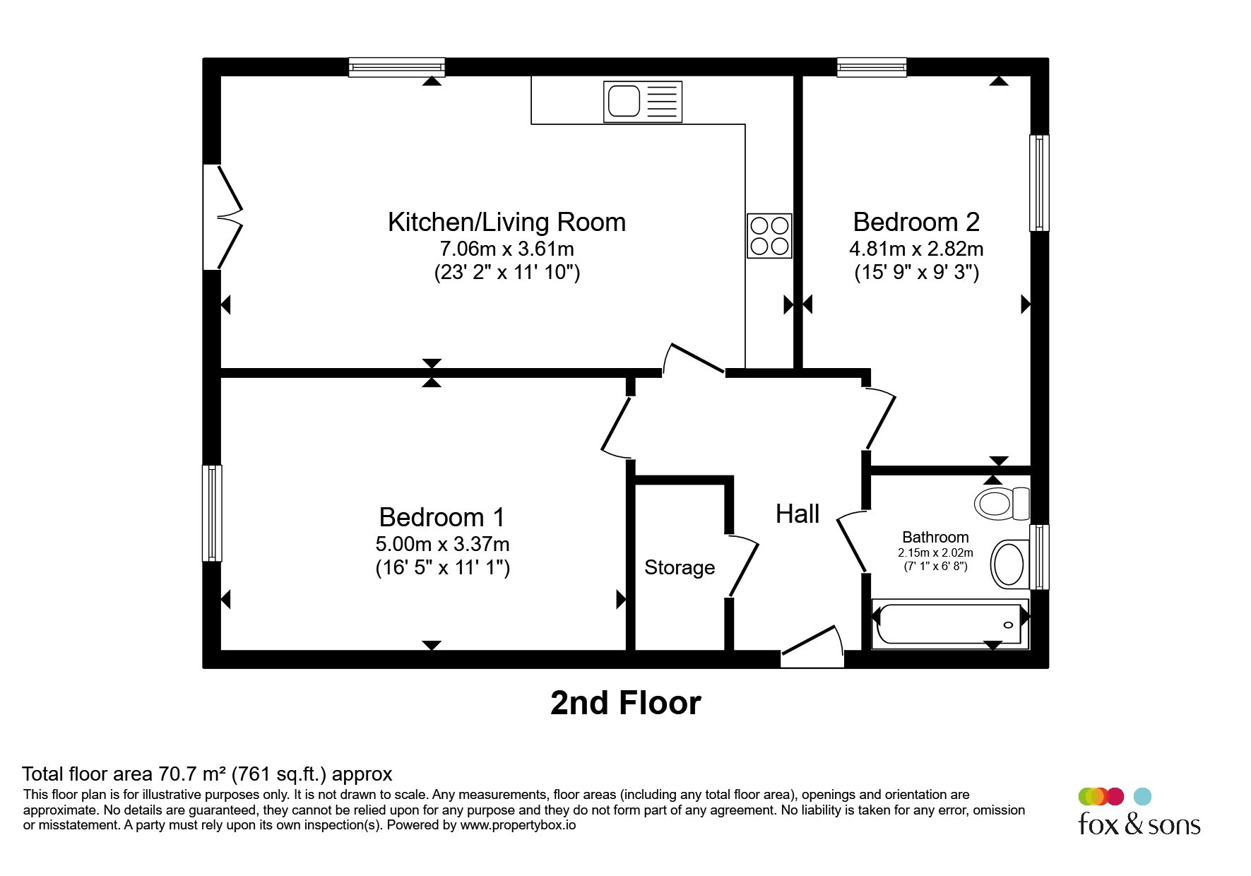 Flat 9, 2, Newlands Place, Seaford floorplan