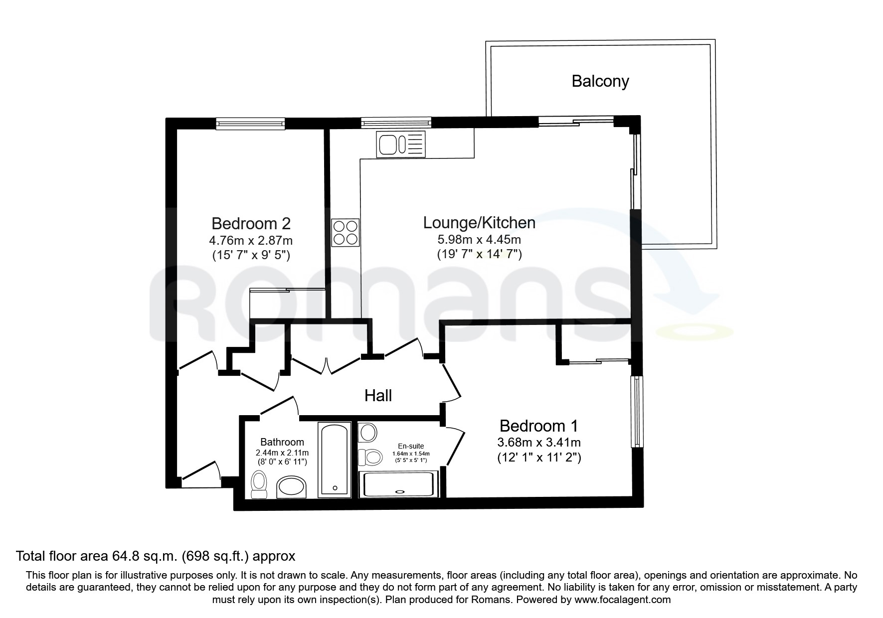 Flat 20, 6, Oscar Wilde Road, Reading floorplan